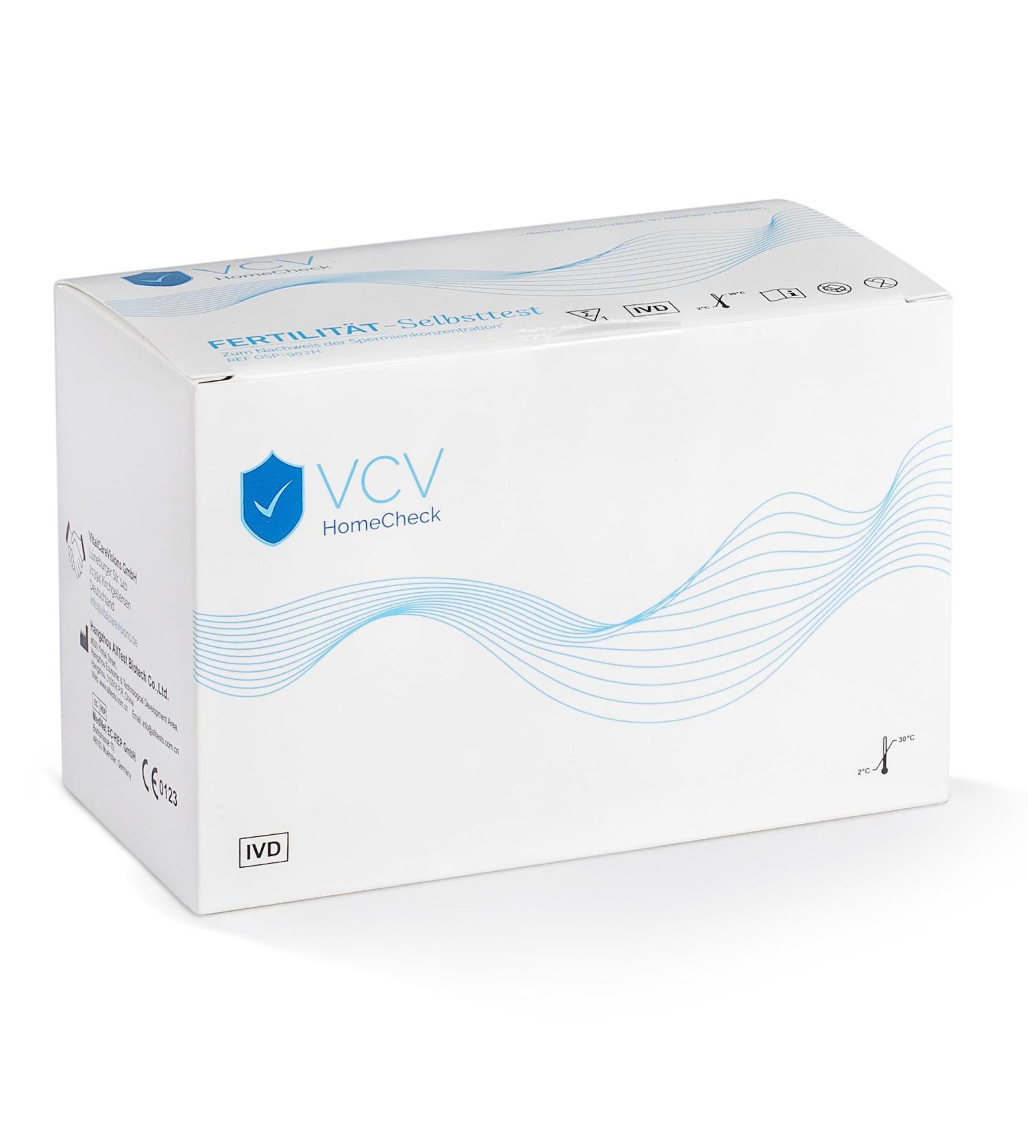 VCV Homecheck Fertility Test for Men | Measure Sperm Concentration | Discreet Home Spermia Test | Easy & Accurate Infertility Solution - Buy Online on GoSupps.com