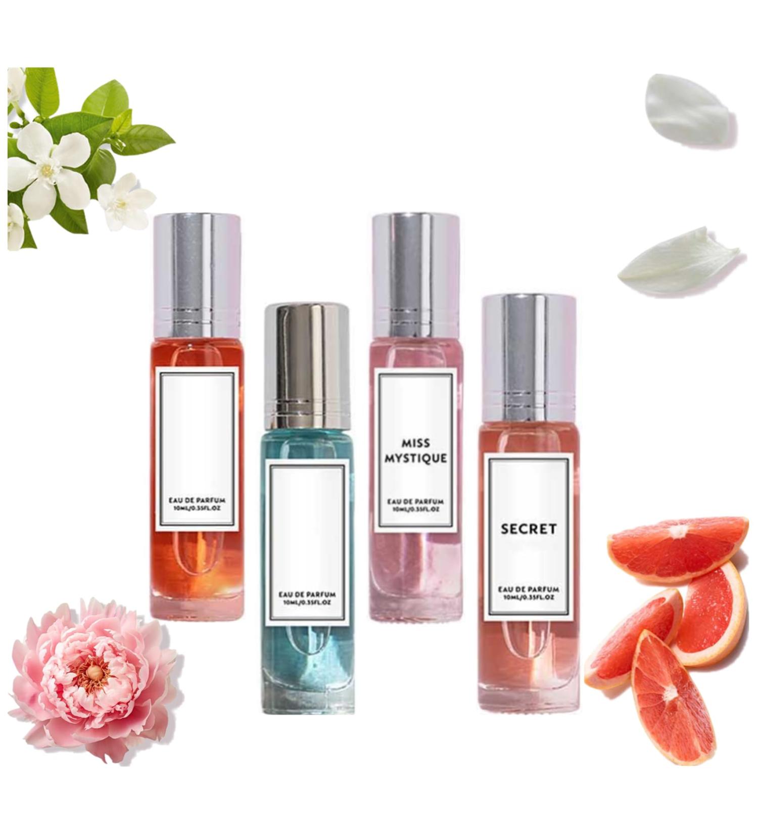 Pheromone Perfume Collection for Women Enhanced Scents Perfume Set Romantic Flowers Scents Roll On Perfume Long Lasting Women's Perfume (4pc/01) - Buy Online on GoSupps.com