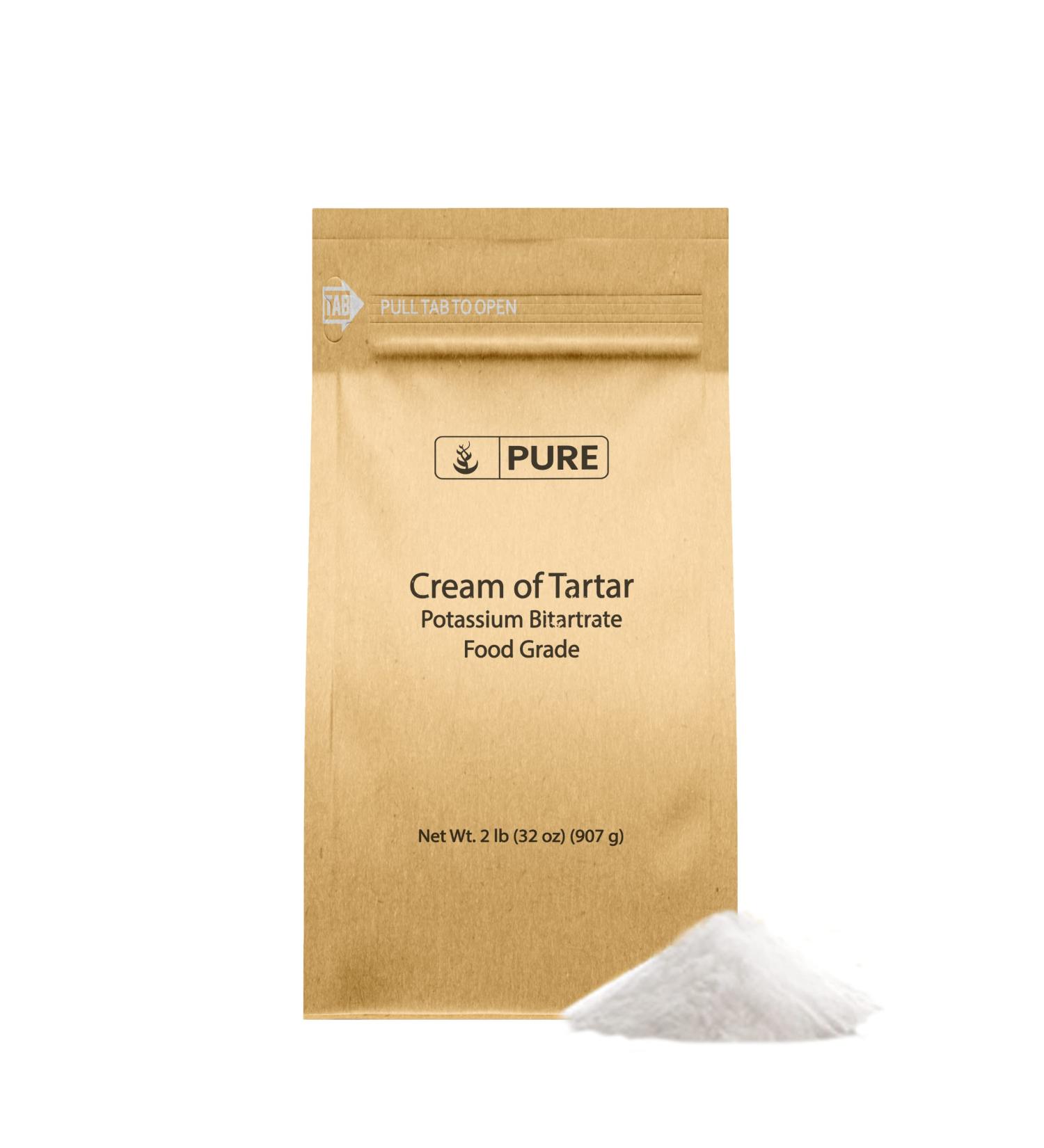 2 lb Pure Cream of Tartar - Baking, Cleaning, DIY Bath Bombs - Eco-Friendly Packaging - Buy Online on GoSupps.com