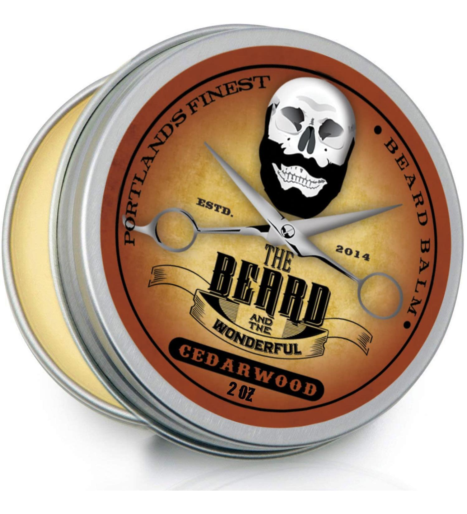 Premium Beard Balm for Men - The Beard & The Wonderful | Leave In Conditioner, Moisturizer for Beard Growth | Natural Cedarwood | 60ml - Buy Online on GoSupps.com