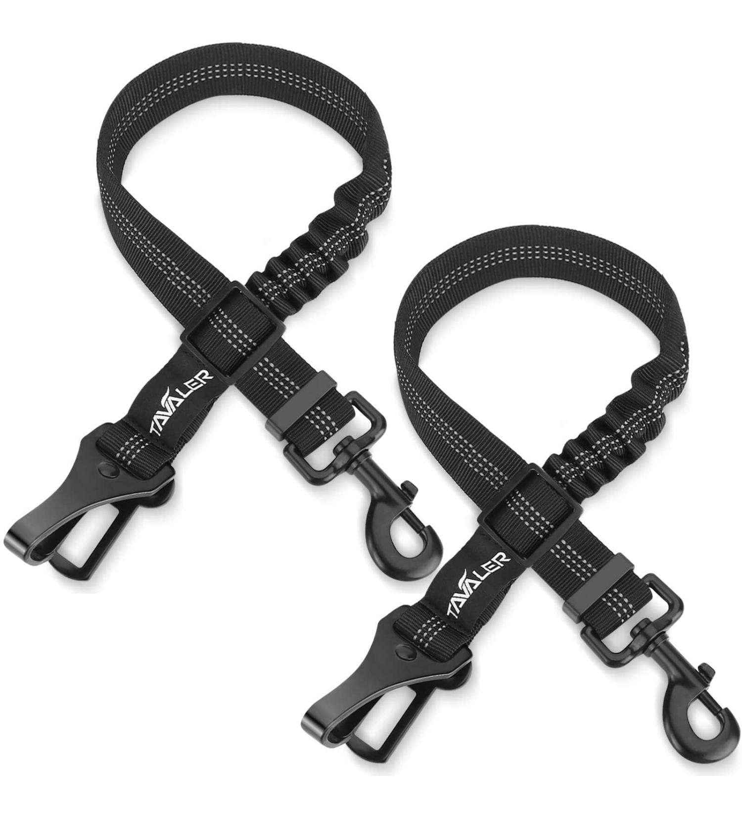 Premium Dog Seat Belt Set - Adjustable Car Safety Harness for Small & Large Dogs | 2-Piece Taval Stroke Belt for Back Seat Isofix - Buy Online on GoSupps.com
