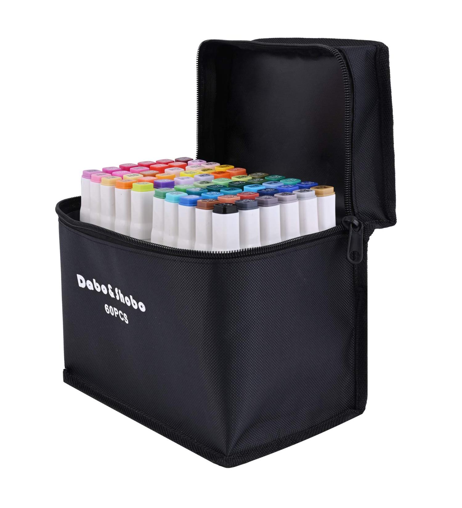 Dabo&Shobo 60 Colors Alcohol Markers - Dual Tip Art Markers for Kids & Adults - Buy Online on GoSupps.com