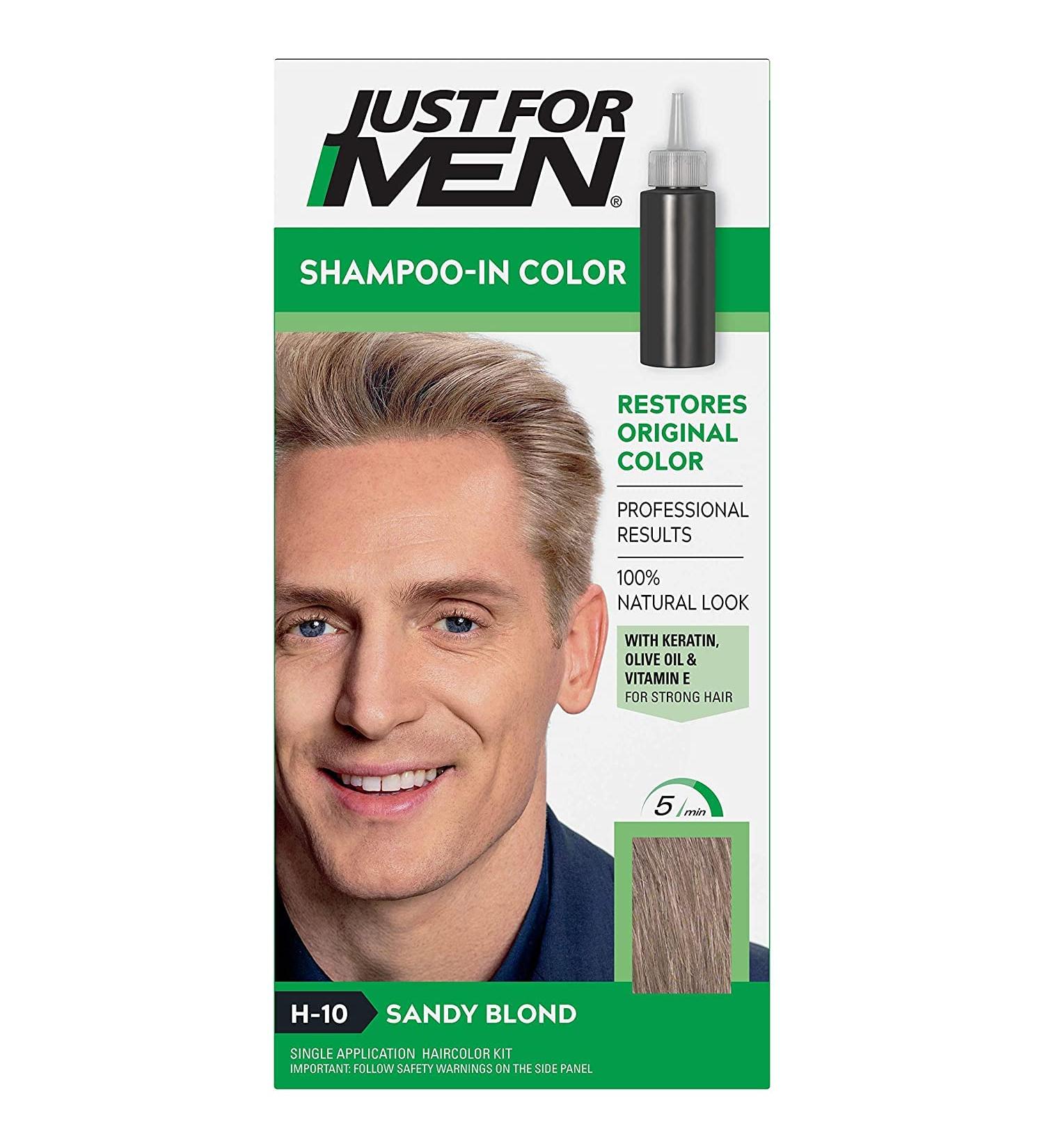 JUST FOR MEN Hair Color H-10 Sandy Blond - Premium Hair Dye for Men | Fast International Shipping - Buy Online on GoSupps.com