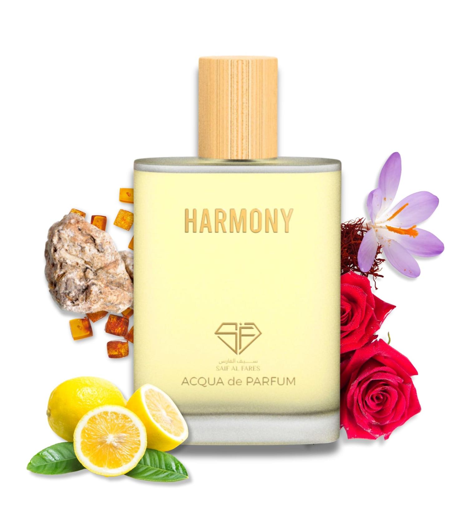Harmony - Arabian Luxurious Fragrance | Long Lasting Perfume for Women & Men | Spicy Floral Woody Acqua Perfume 3.4 Fl. Oz. - Buy Online on GoSupps.com