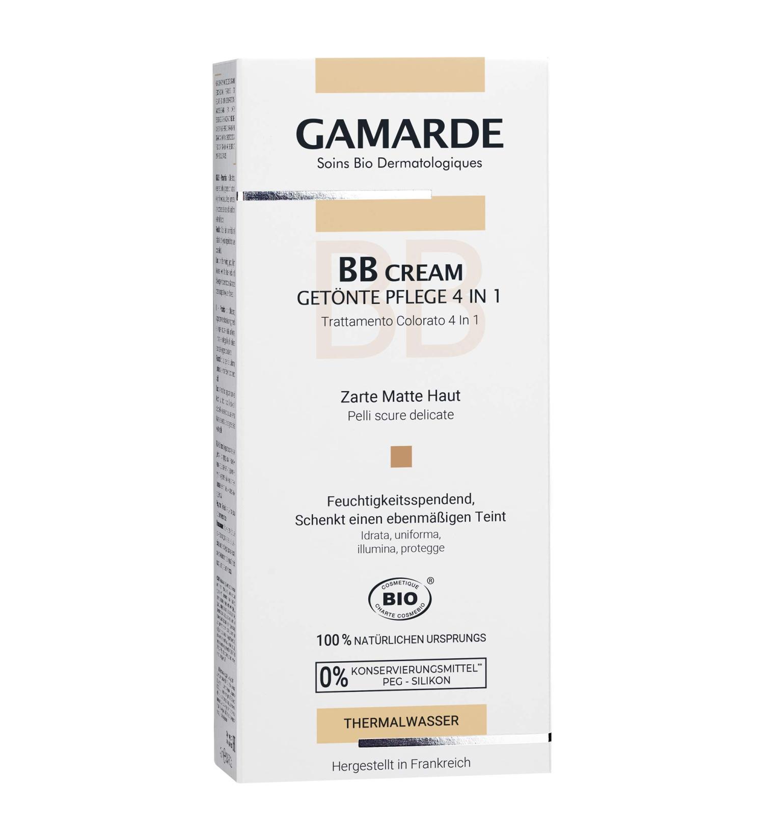 Gamarde BB Cream Tinted 4 in 1 Organic 40g - Matte Skin - Buy Online on GoSupps.com