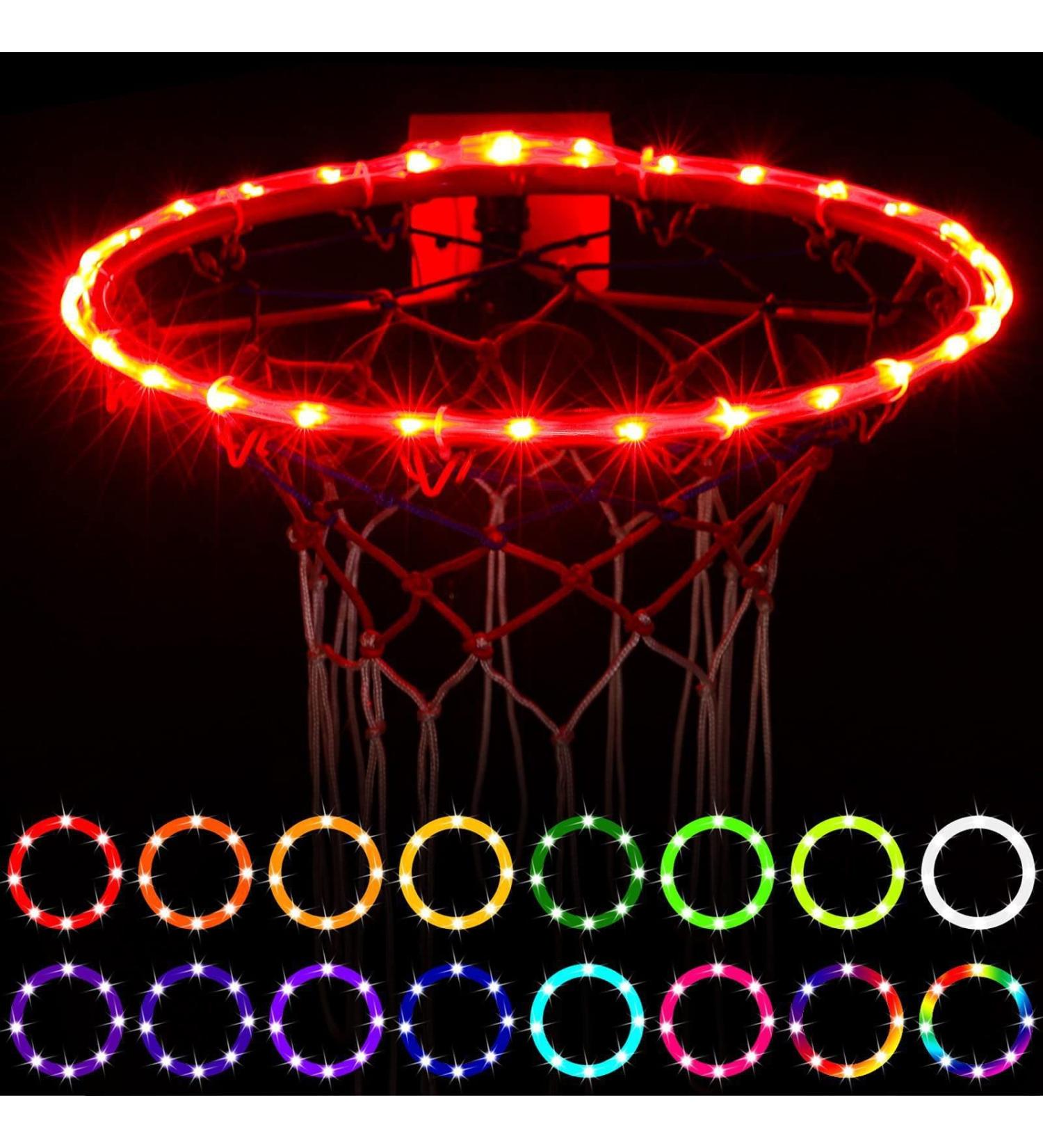 Glow in The Dark Basketball Accessories | LED Lights for Hoop, Nightlight Net | 16 Colors, Remote Control | Perfect for Boys, Girls - Buy Online on GoSupps.com