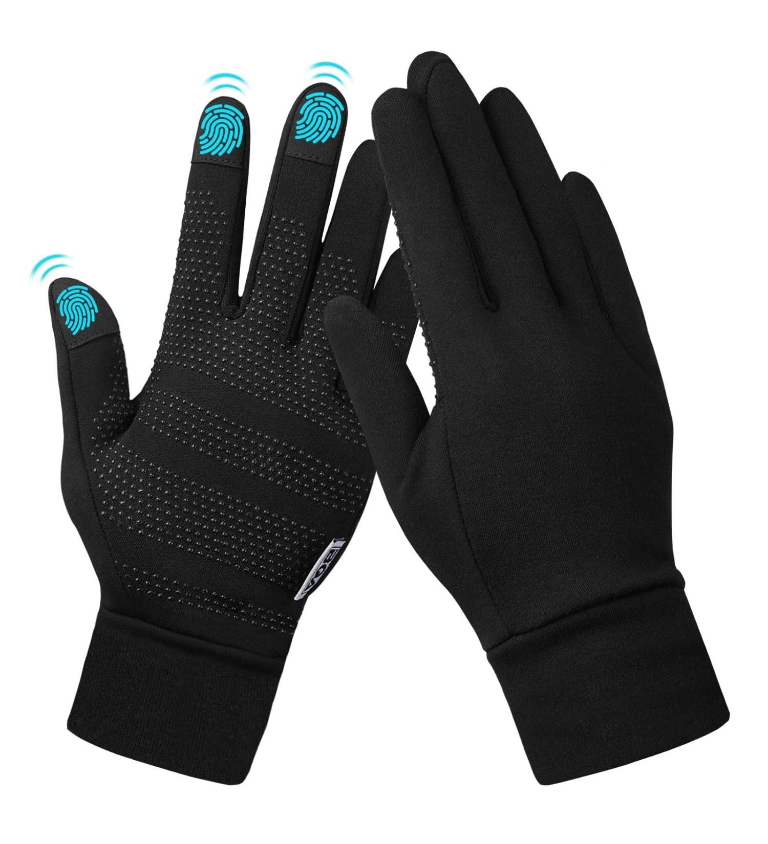 BQA Touchscreen Bicycle Gloves for Men & Women - Warm Winter Cycling Running & Driving Gloves - Non-Slip Thermal Skiing & Hiking Gloves - Breathable Elastic Black - Buy Online on GoSupps.com
