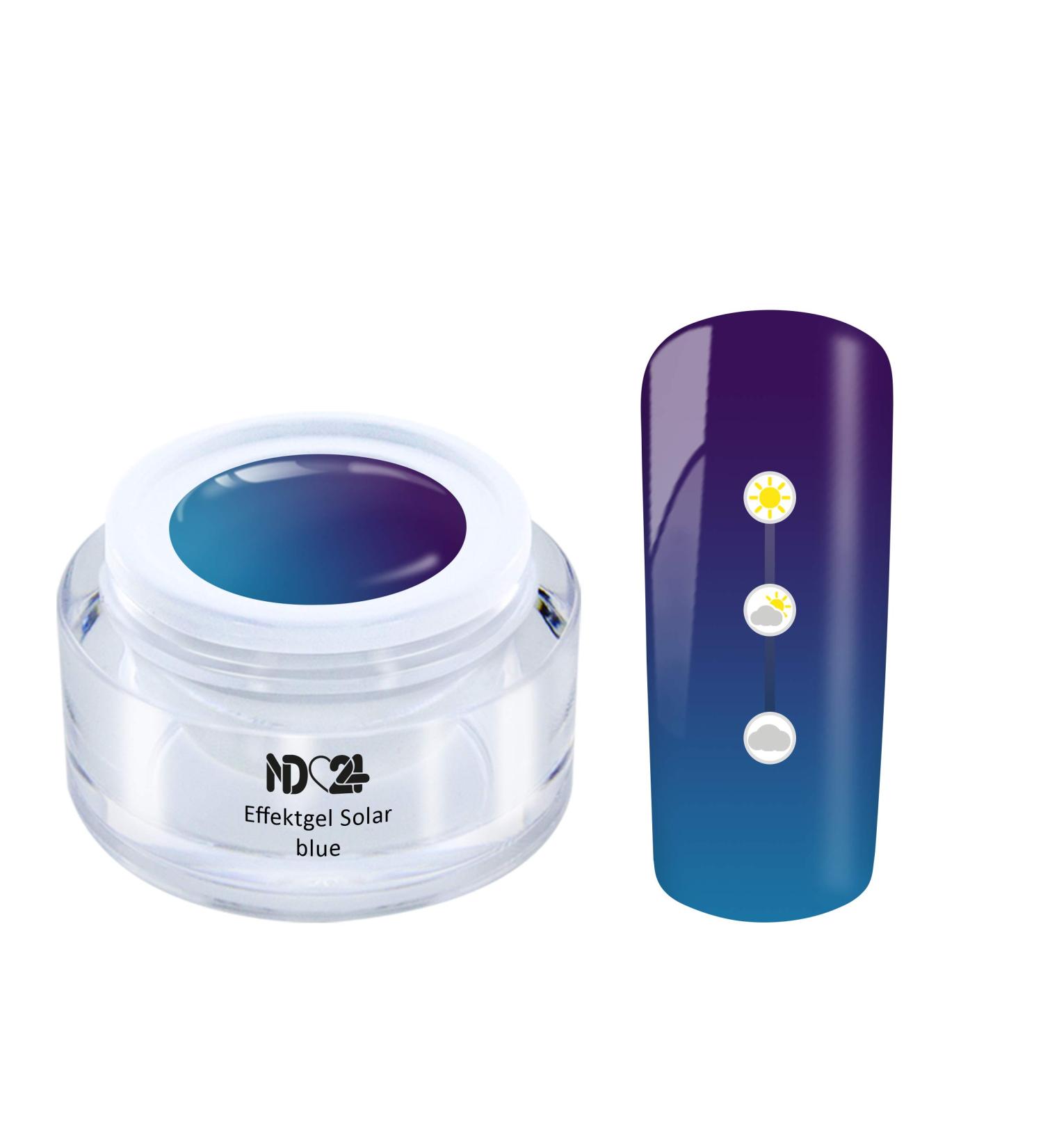 UV LED Effect Gel Solar Blue | Color-Changing in Sunlight | Made in Germany | 5ml Buy Online Internationally - Buy Online on GoSupps.com