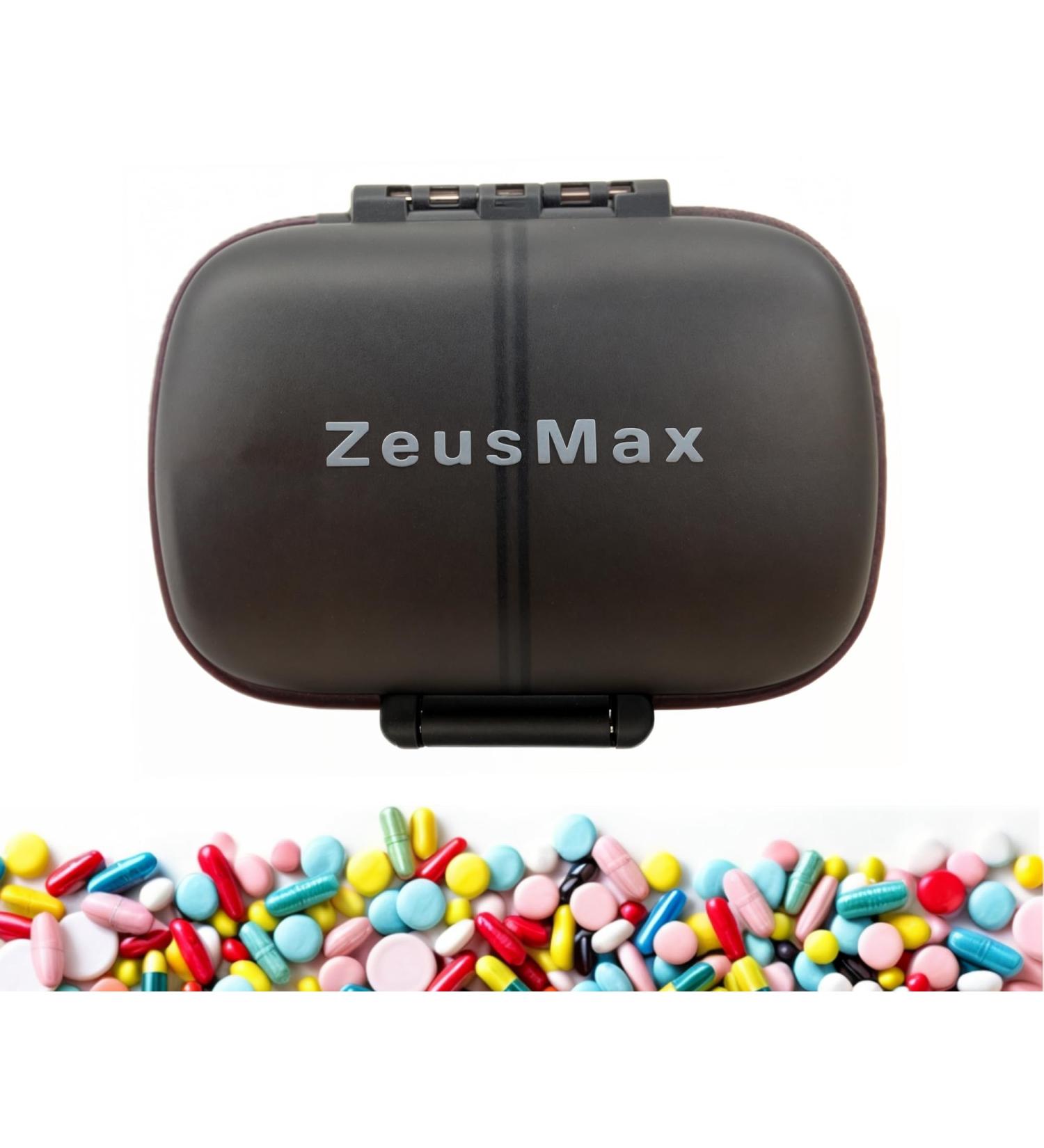 Portable 8-Compartment Pill Box - Waterproof Medicine Organizer for Travel & Daily Use | Secure & Easy-to-Carry for Vitamins Supplements Medications & Jewelry - Buy Online on GoSupps.com