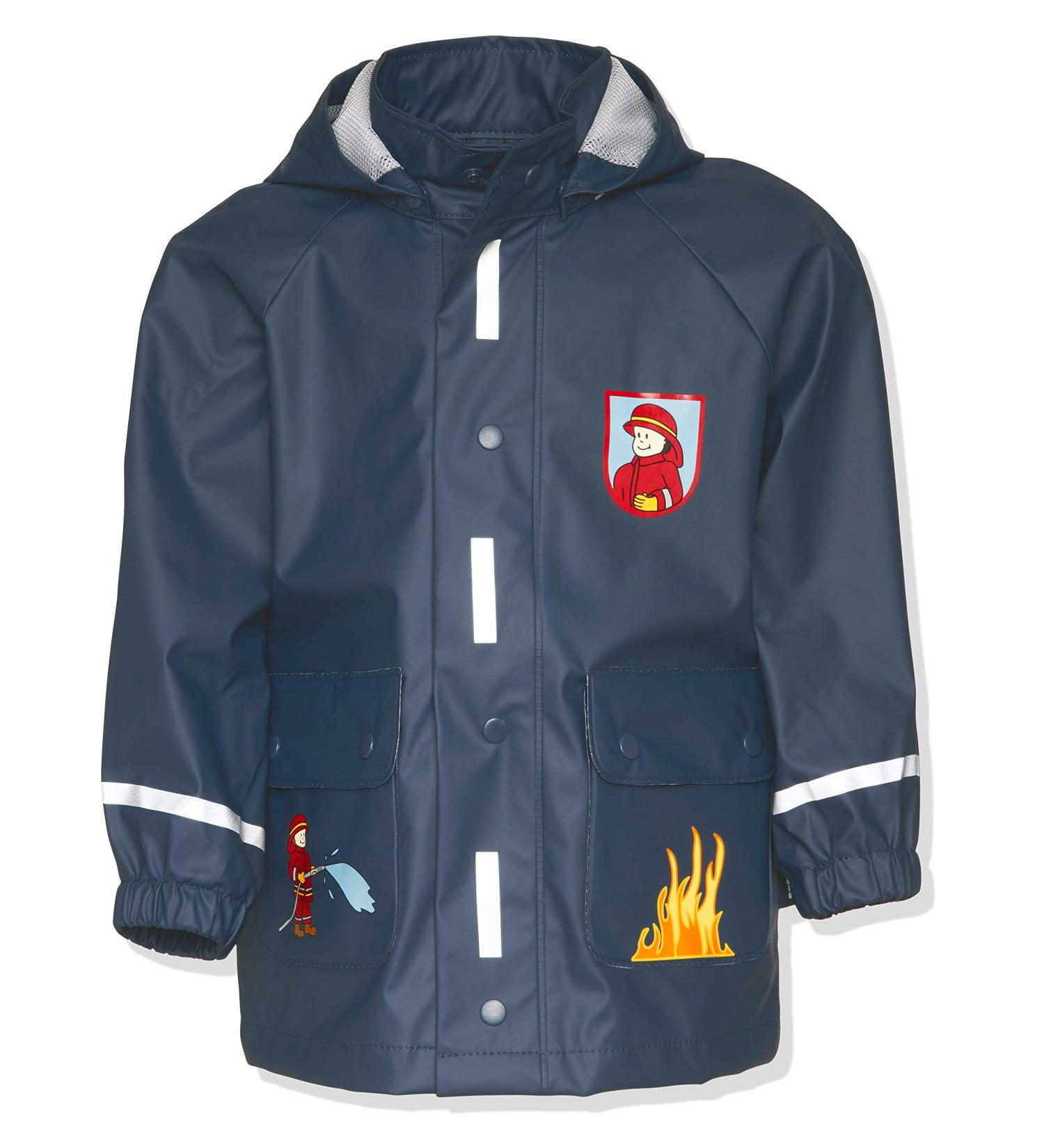 Playshoes Unisex Kid's Fire Department Raincoat - Size 98 | Windproof & Waterproof Rainwear - Buy Online on GoSupps.com