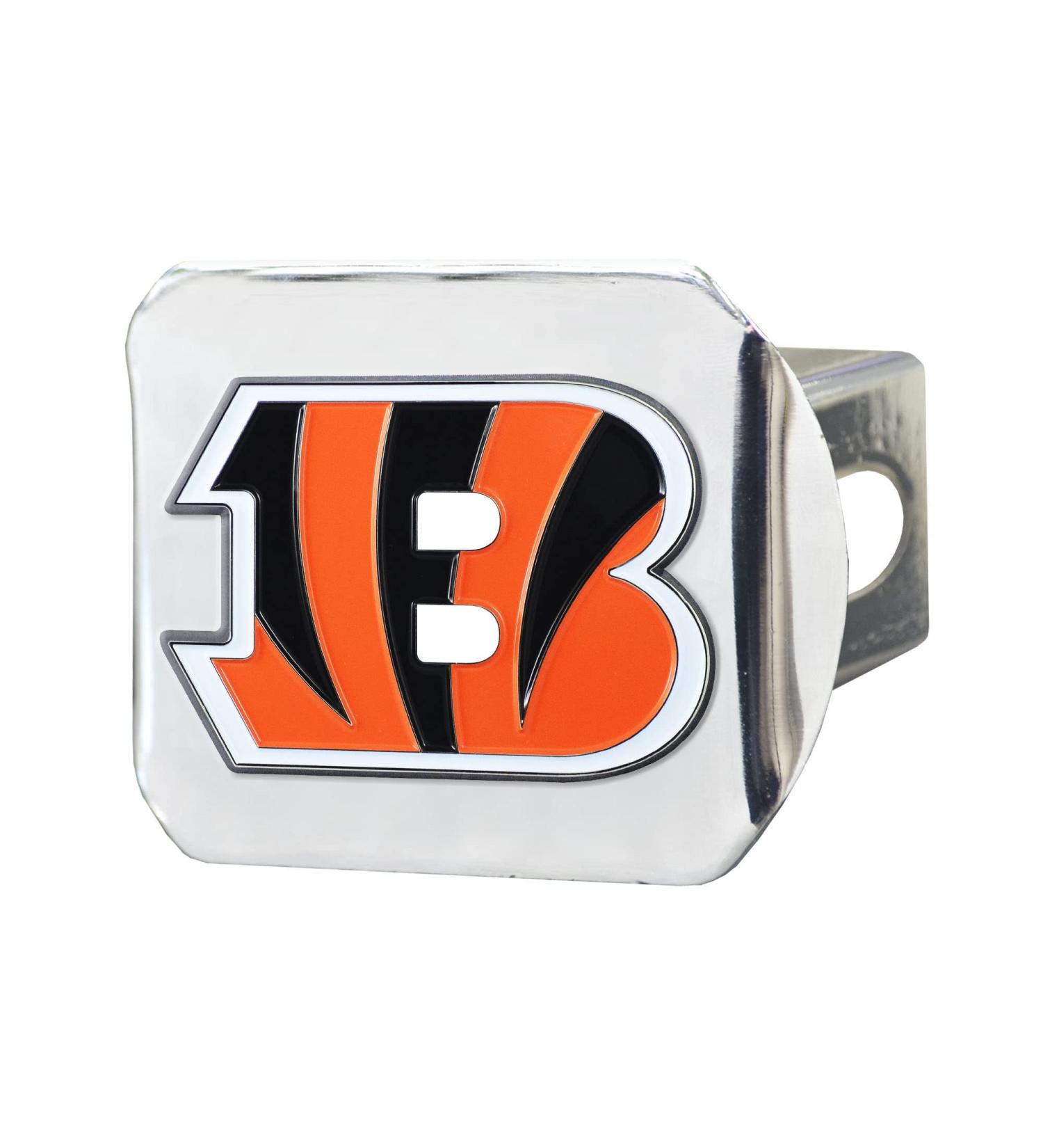NFL Cincinnati Bengals Chrome Metal Hitch Cover - 2 Square Type III Hitch | FANMATS - Buy Online on GoSupps.com
