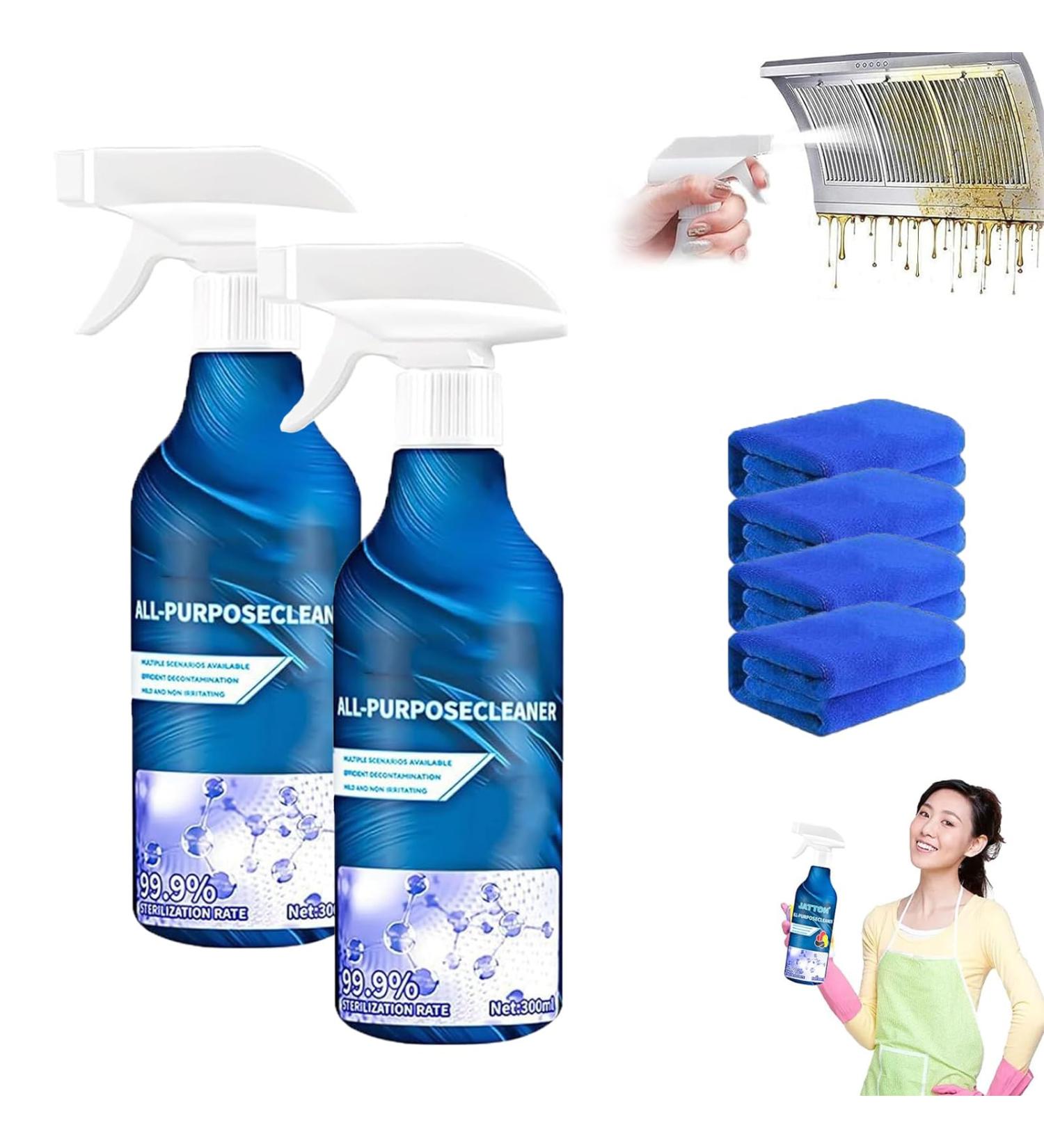 All Purpose Powerful Cleaner Foam Cleaner Multi-Purpose Oil Stain Remover Kitchen Heavy Oil Stain Removal for Kitchen Multi Purpose Cleaner for Kitchen & Bathroom (2PCS) - Buy Online on GoSupps.com
