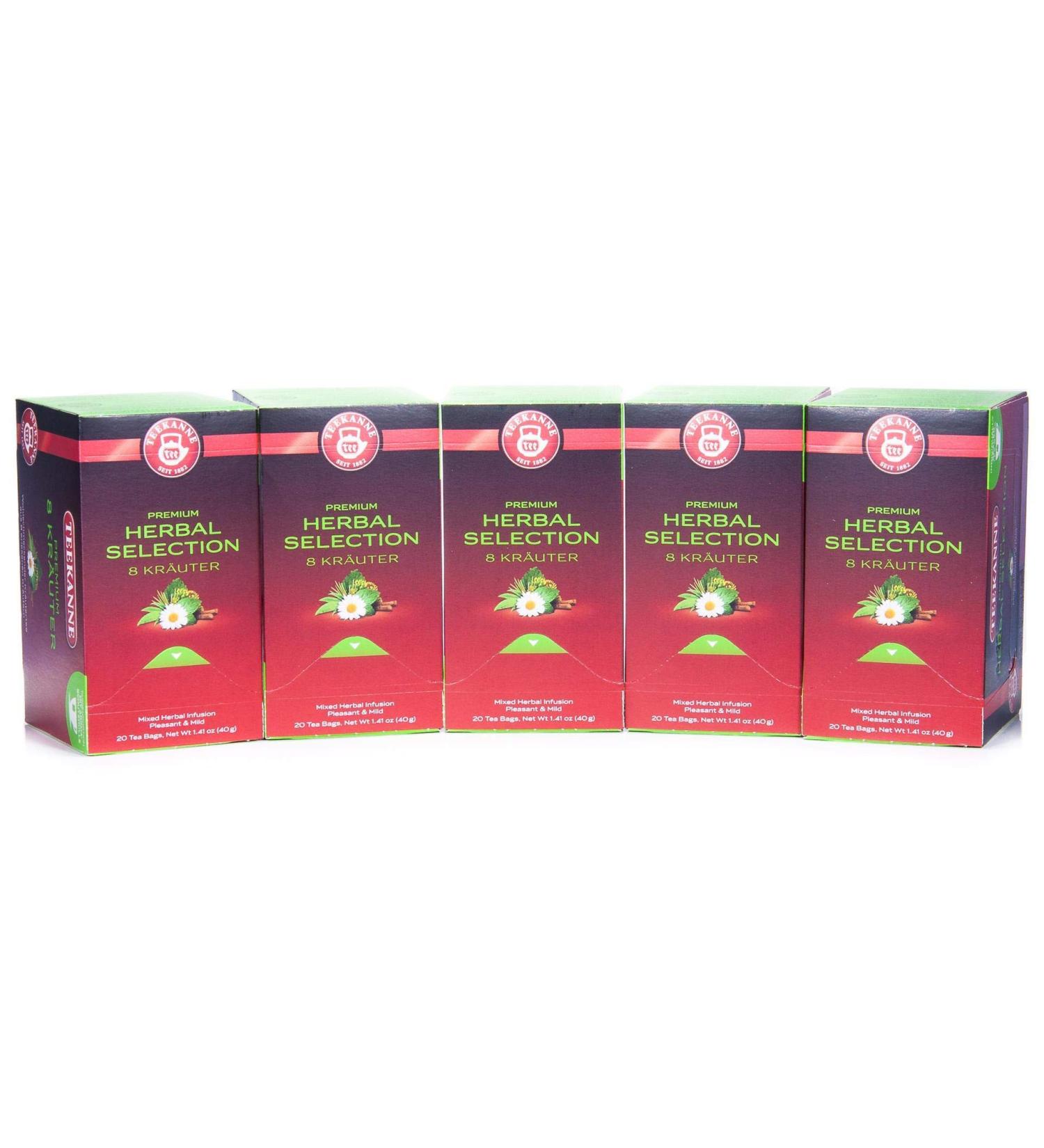 Buy Teekanne Finest Herbs 20 Bags - Pack of 5 (5x40g) | Premium Herbal Tea | International Shipping Available - Buy Online on GoSupps.com