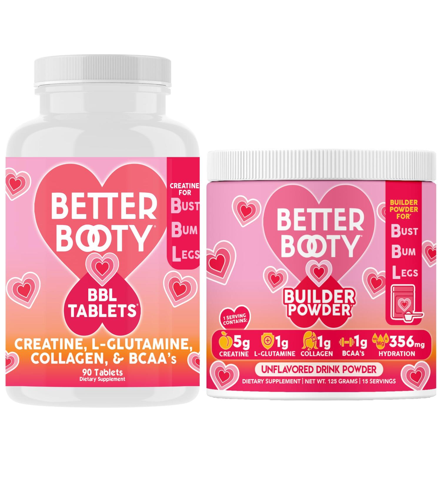 Angry Supplements Women's Creatine Monohydrate BBL Tablets 90ct and Builder Powder 125g Creatine Complex for Women Combo - Buy Online on GoSupps.com