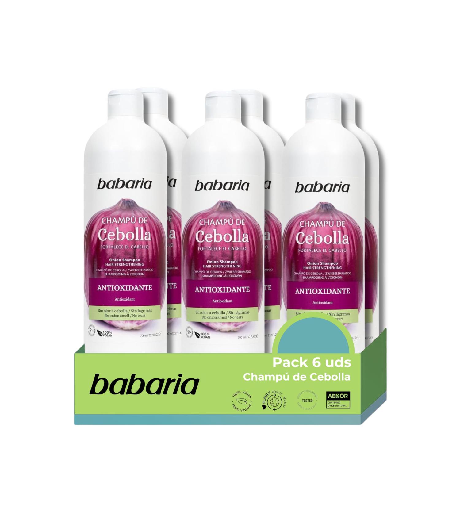 Babaria Babaria Onion Shampoo Pack 6 - Babaria X6 Onion Shampoo 700ml | Onion Anti-Oxidant Shampoo | Onion Shampoo Onion Free Odour