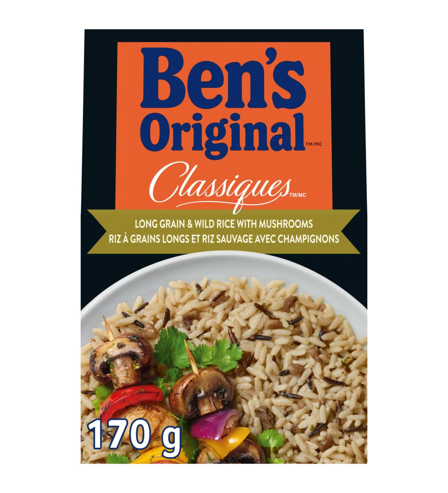 BEN'S ORIGINAL CLASSIQUES Long Grain & Wild Rice With Mushrooms 170g Box (Pack of 1) 460 g (Pack of 1) - Buy Online on GoSupps.com