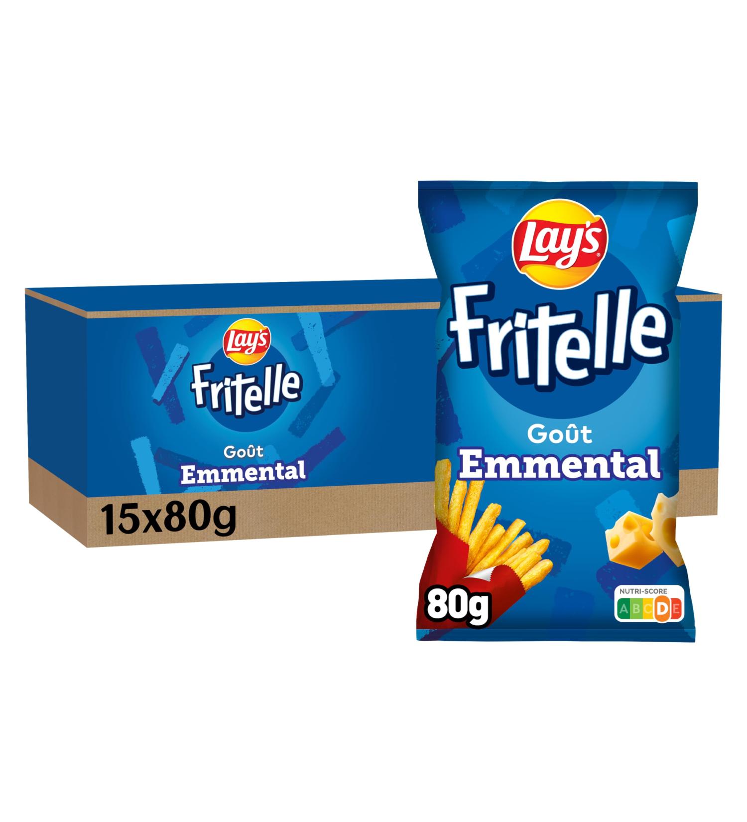 Lay's Emmental Flavor Fritelle 80 g Pack of 15 - Buy Online on GoSupps.com