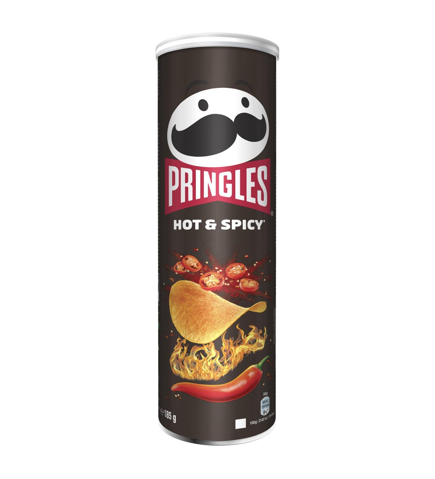 Buy Pringles Hot & Spicy 185g - Irresistible Crunchy Snack - Extra Sharp Chips - International Shipping - Buy Online on GoSupps.com