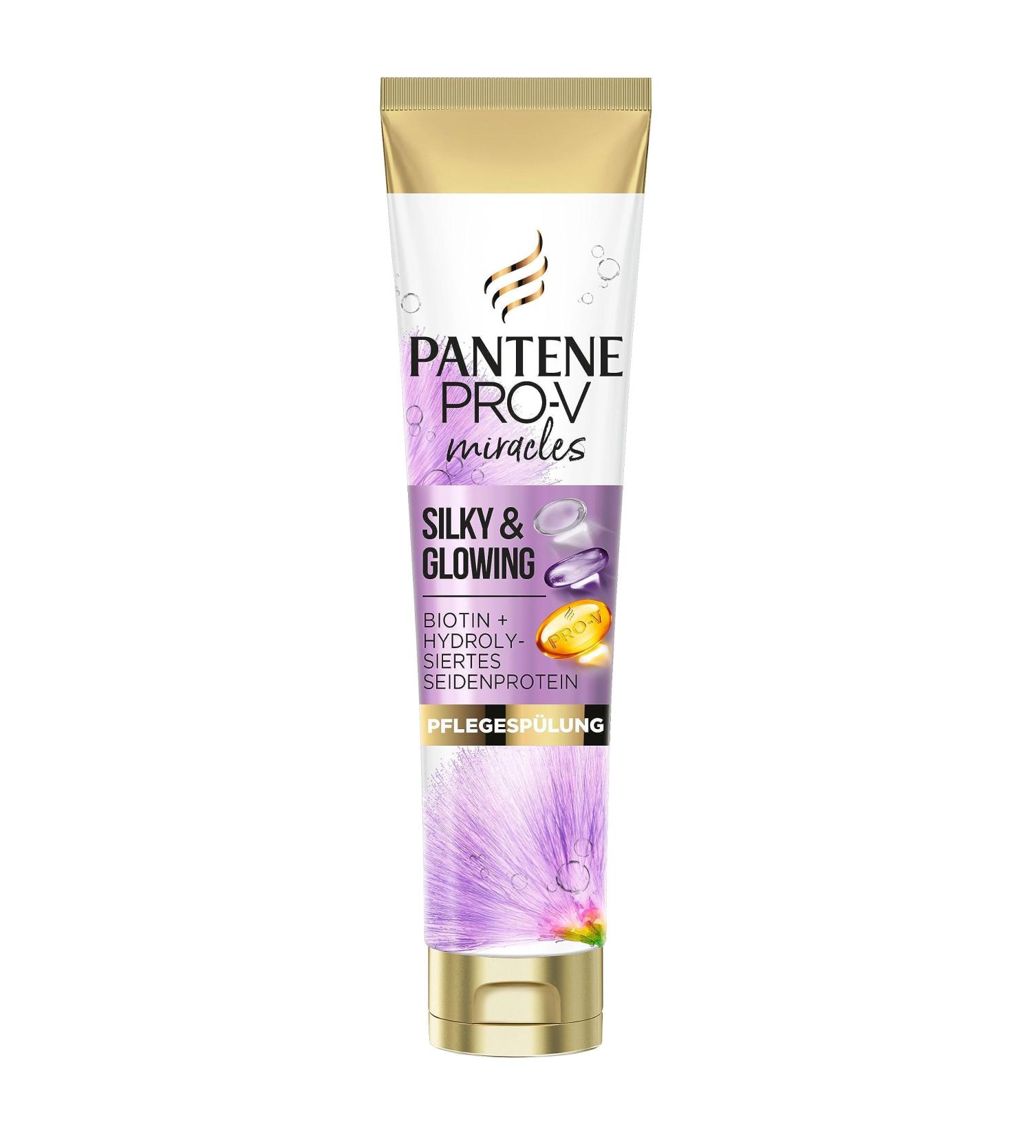 Buy Pantene Pro-V Miracles Silk & Glowing Nursing Flush 160ml - Restores Blonde Hair with Biotin & Hydrolyzed Silk Protein | International Shipping Available - Buy Online on GoSupps.com