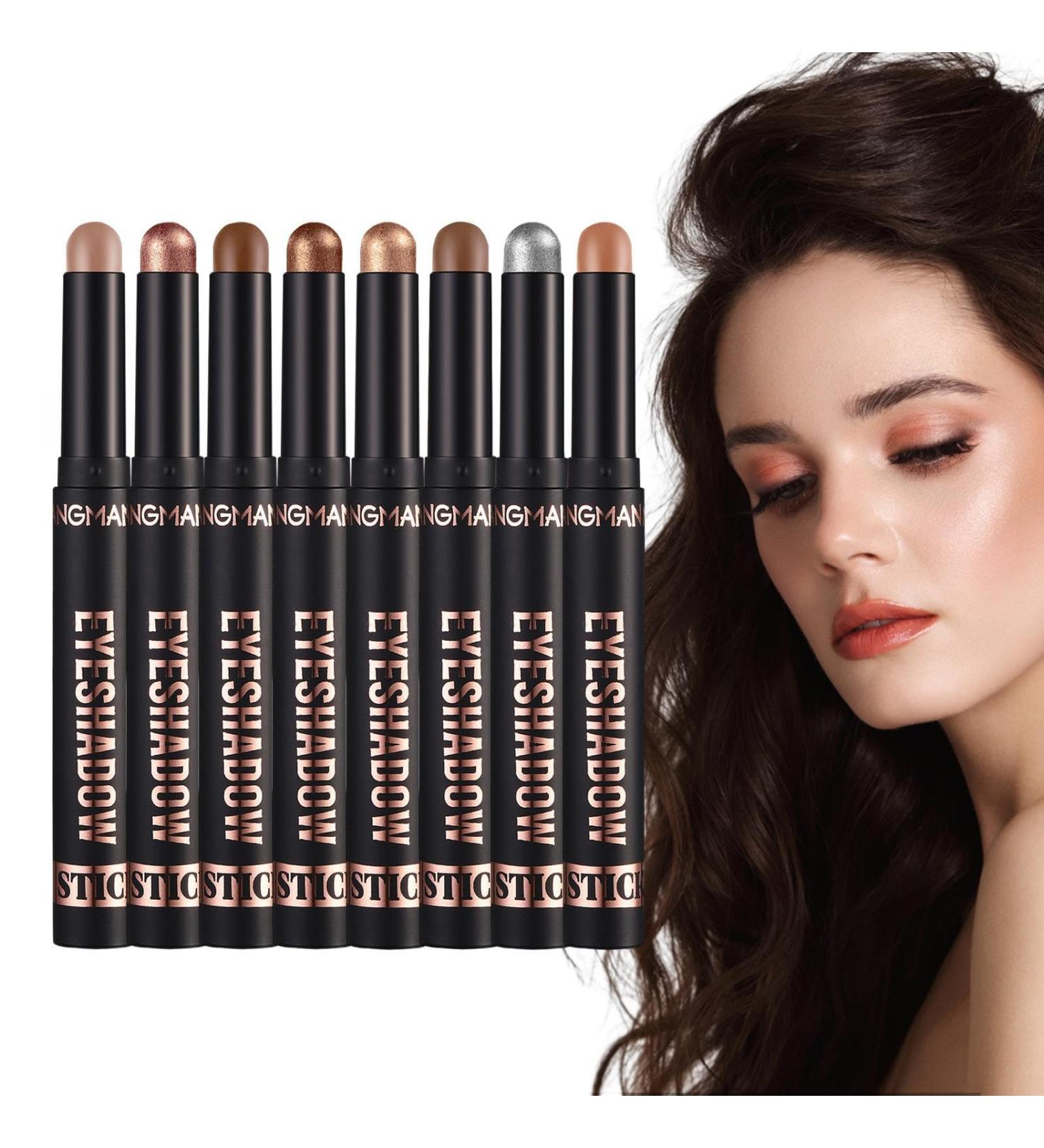 Eyeshadow Pencil Set - Shimmer Creamy Eyeshadow Pencils - Waterproof Shimmer Eye Shadow Sticks Eye Shadow Stick Makeup Set Smoky Highlighter Eye Makeup Pochy - Buy Online on GoSupps.com