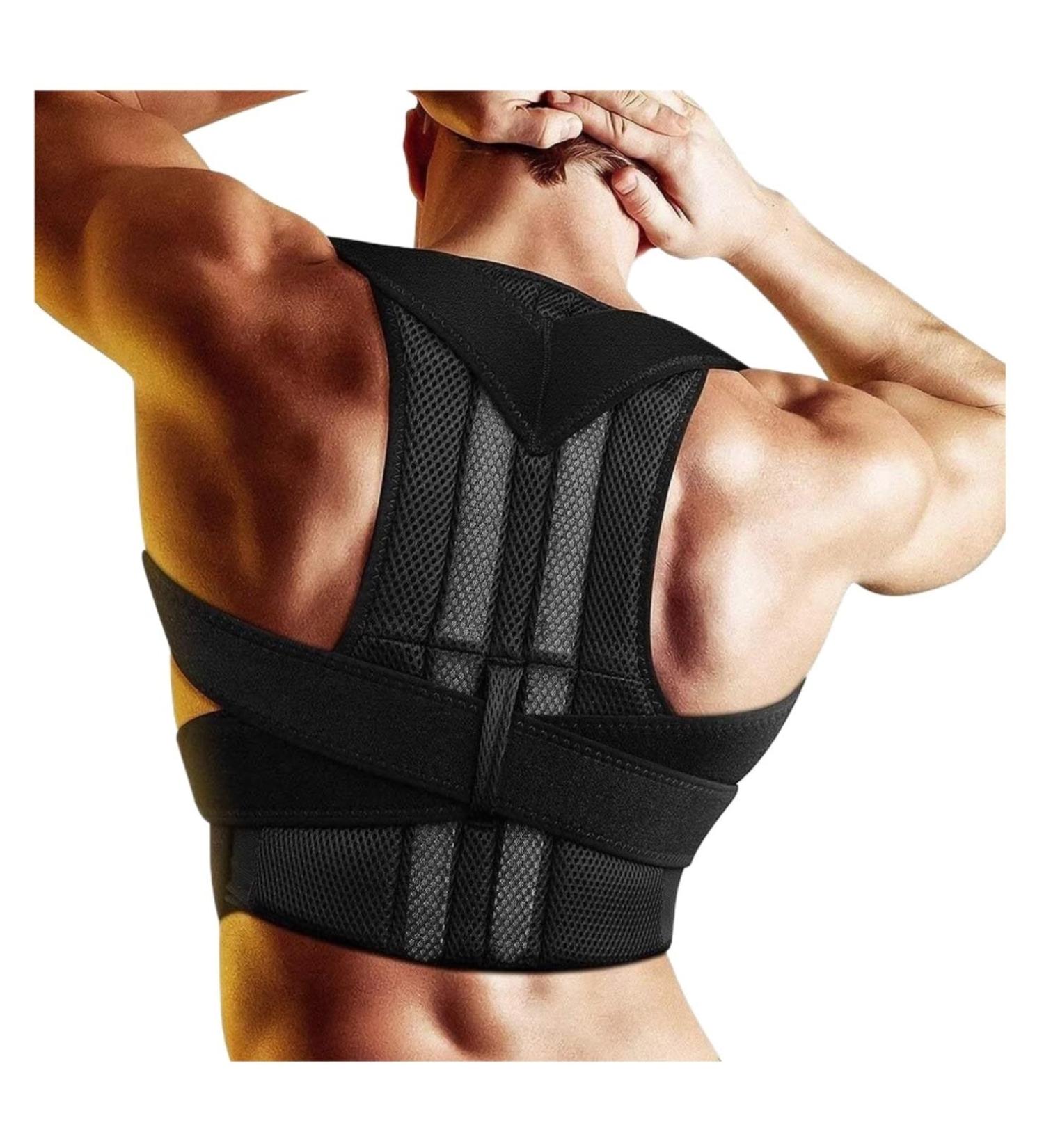 Back Support Back Brace Lumbar Support Full Back Support Belt Posture Corrector Waist Support Lower Back Brace Breathable Back Support Belt(X-Large) X-Large Black - Buy Online on GoSupps.com