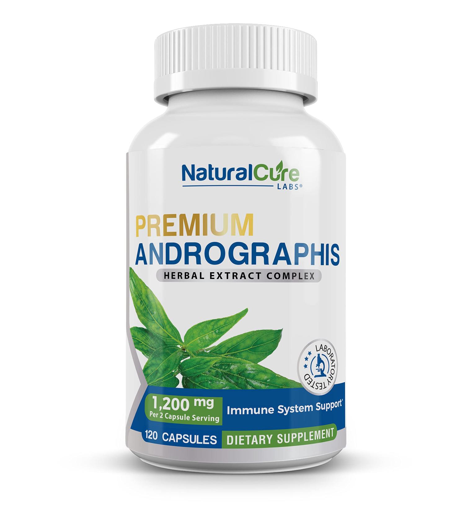 Natural Cure Labs Premium Andrographis Paniculata Extract 1,200mg with 100mg Andrographolides Vegan Capsules for Immune & Digestive Support, Non-GMO, Gluten Free, Herbal Dietary Supplement 120 Count (Pack of 1) - Buy Online on GoSupps.com