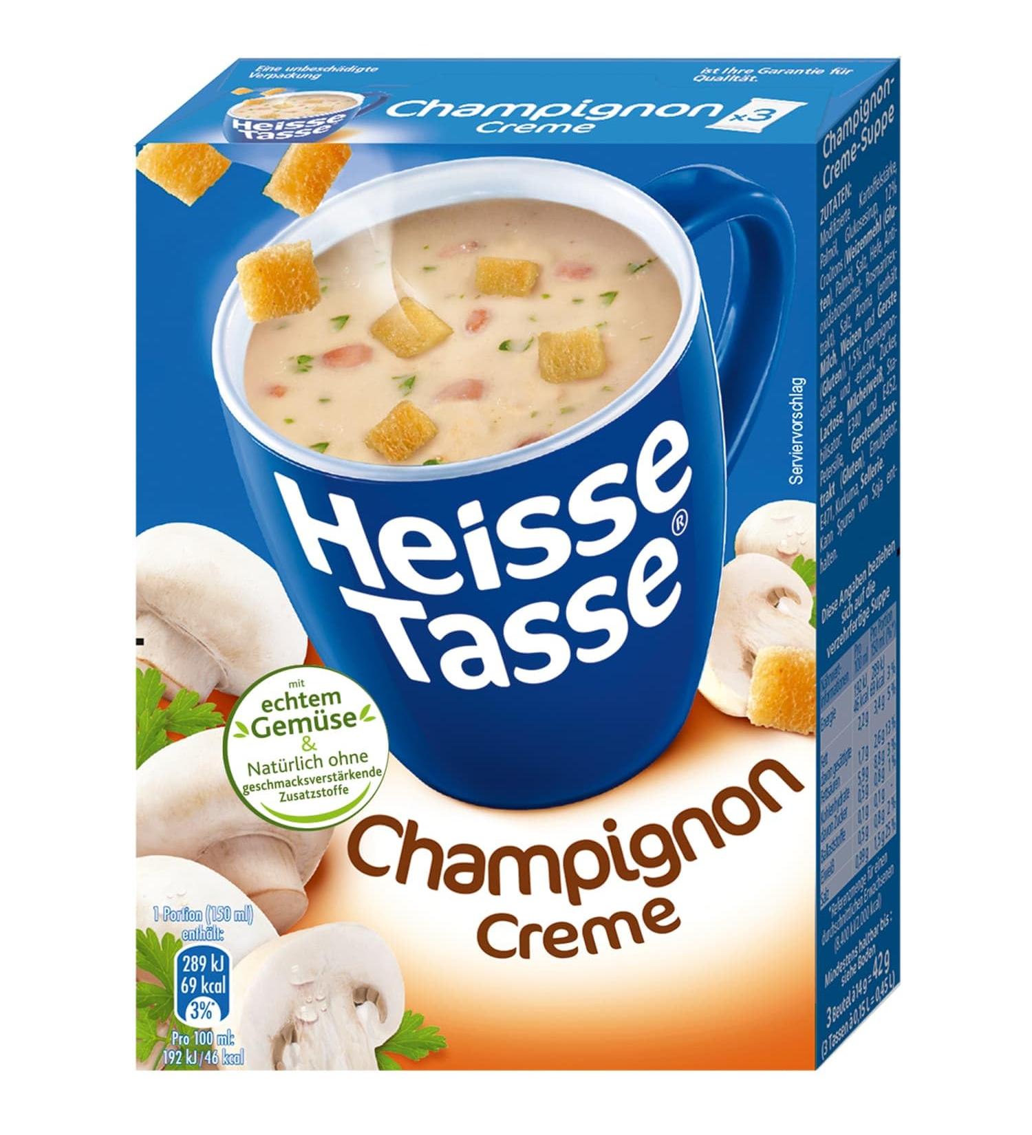 Hot Cup Mushroom Cream Soup 12-Pack | Quick 2-Minute Snack for Mushroom Lovers - International Shipping Available - Buy Online on GoSupps.com