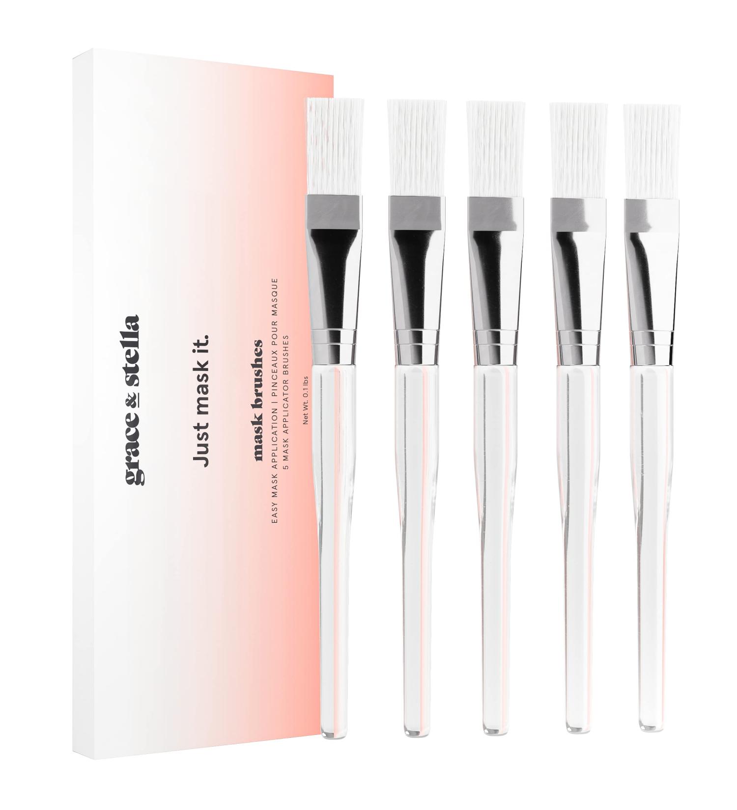 Face Mask Brushes - Face Mask Application Brushes (Pack of 5) - Soft Facial Mask Brush - Face Mask Applicator Brush - Facemask Brush - Brush For Face Mask - Mask Brush Applicator by grace and stella - Buy Online on GoSupps.com
