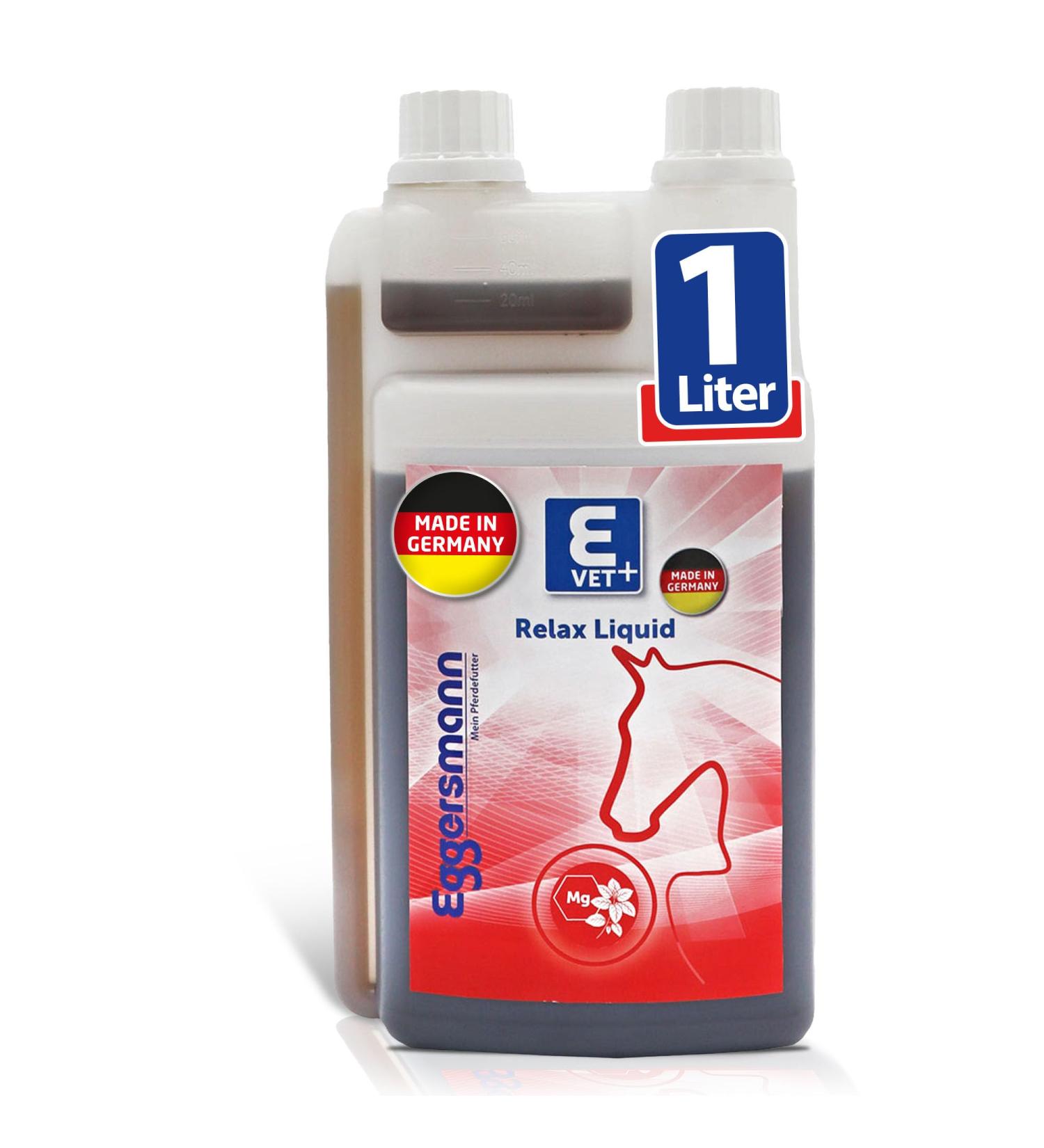Eggersmann Mein Pferdefutter E-VET+ Relax Liquid 1 Litre Concentrate for Nervous Horses - Buy Online on GoSupps.com