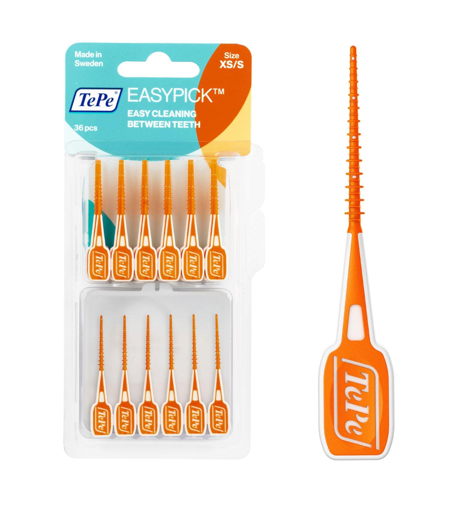 TEPE Easypick Dental Picks XS/S Orange 36 Count Pack - Best for Oral Care - Buy Online on GoSupps.com
