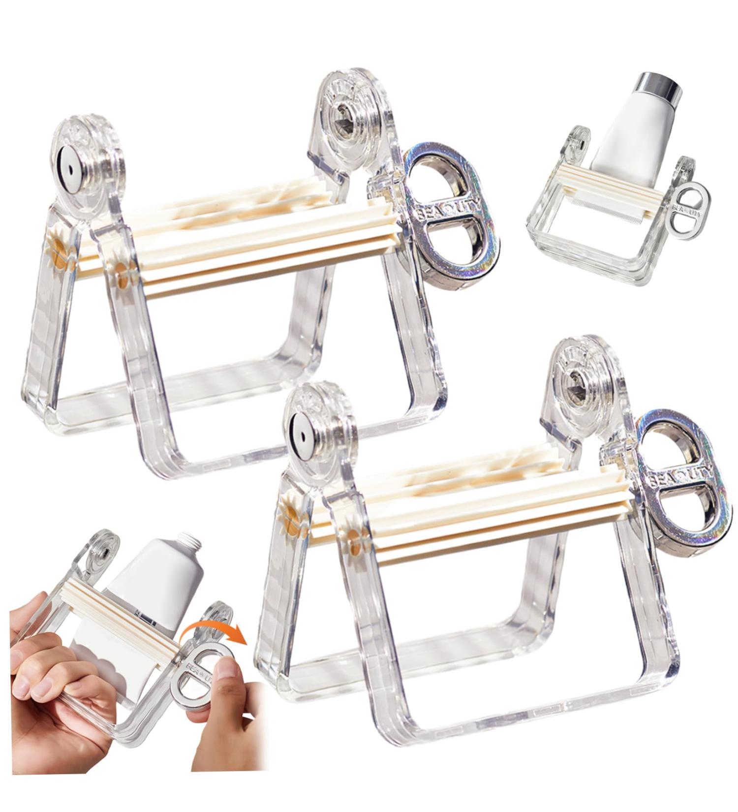 Toothpaste Squeezer Roller 2Pcs Plastic Toothpaste Tube Squeezer Toothpaste Dispenser Toothpaste Tube Squeezer with Rotatable Handle Toothpaste Seat Holder Stand Puts an End to Waste - Buy Online on GoSupps.com