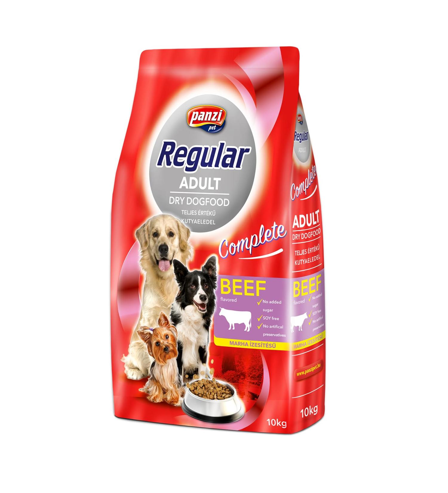 Panzi Regular - Adult dog food - Beef/rice flavored dog food - 10 kg - Buy Online on GoSupps.com