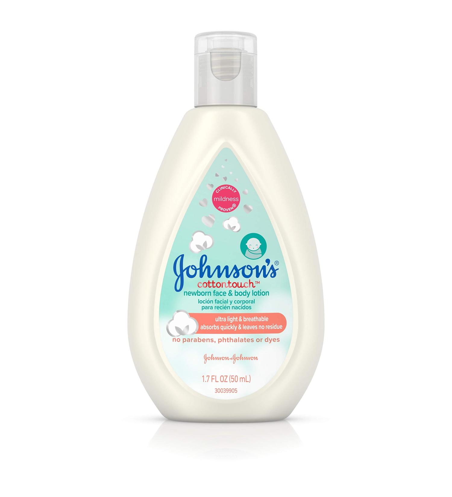 Johnson's CottonTouch Newborn Baby Face and Body Lotion 1.7 fl. oz - Made with Real Cotton - Buy Online on GoSupps.com