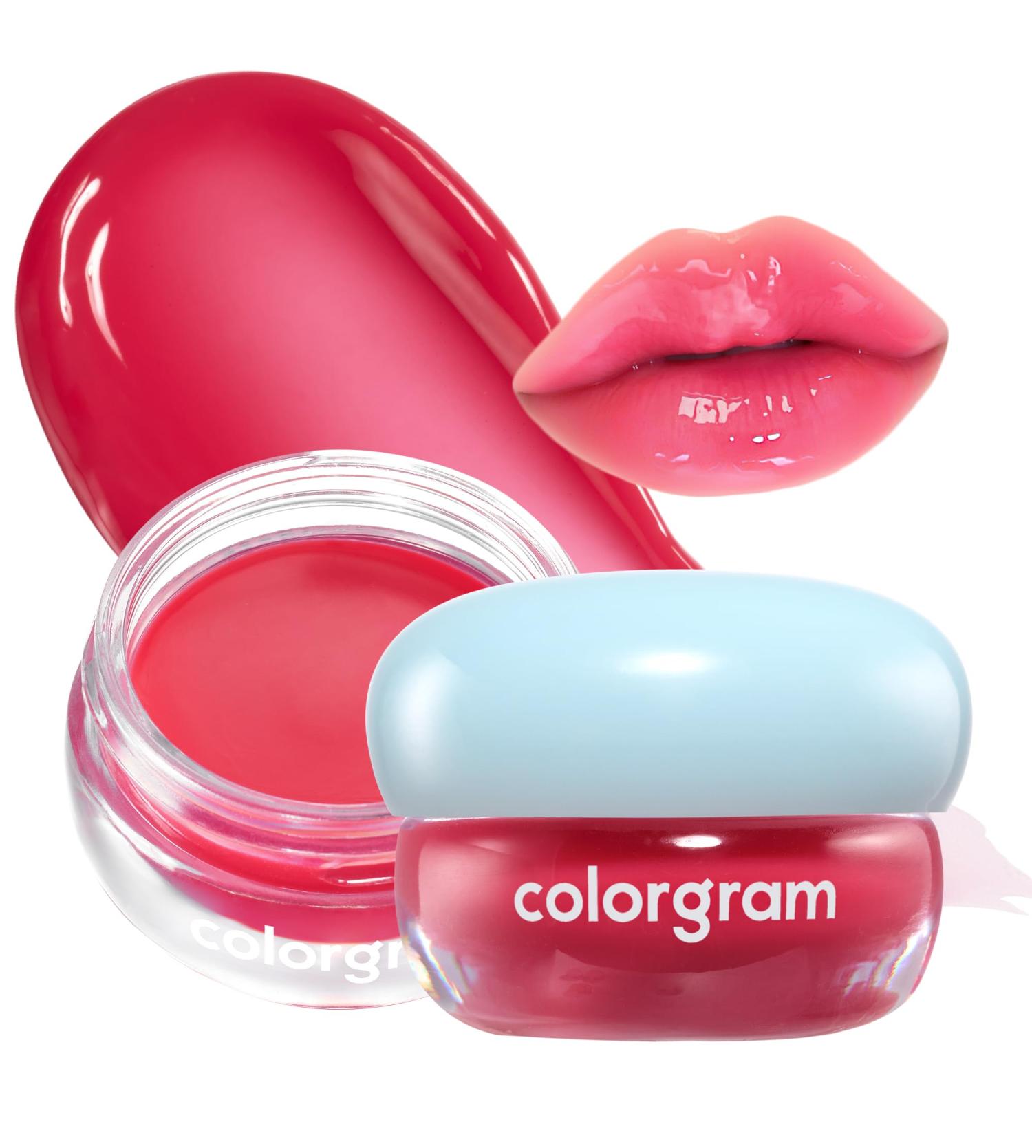 COLORGRAM TINTIN DORY LIP JAM 06 CHERRY JAM | Pudding Pot Lip Blush | Tinted Lip Jam Hydrating & Plumping Lip Gloss with Lightweight Non-Sticky Formula | Clear Radiance & Semi-Transparent Color - Buy Online on GoSupps.com
