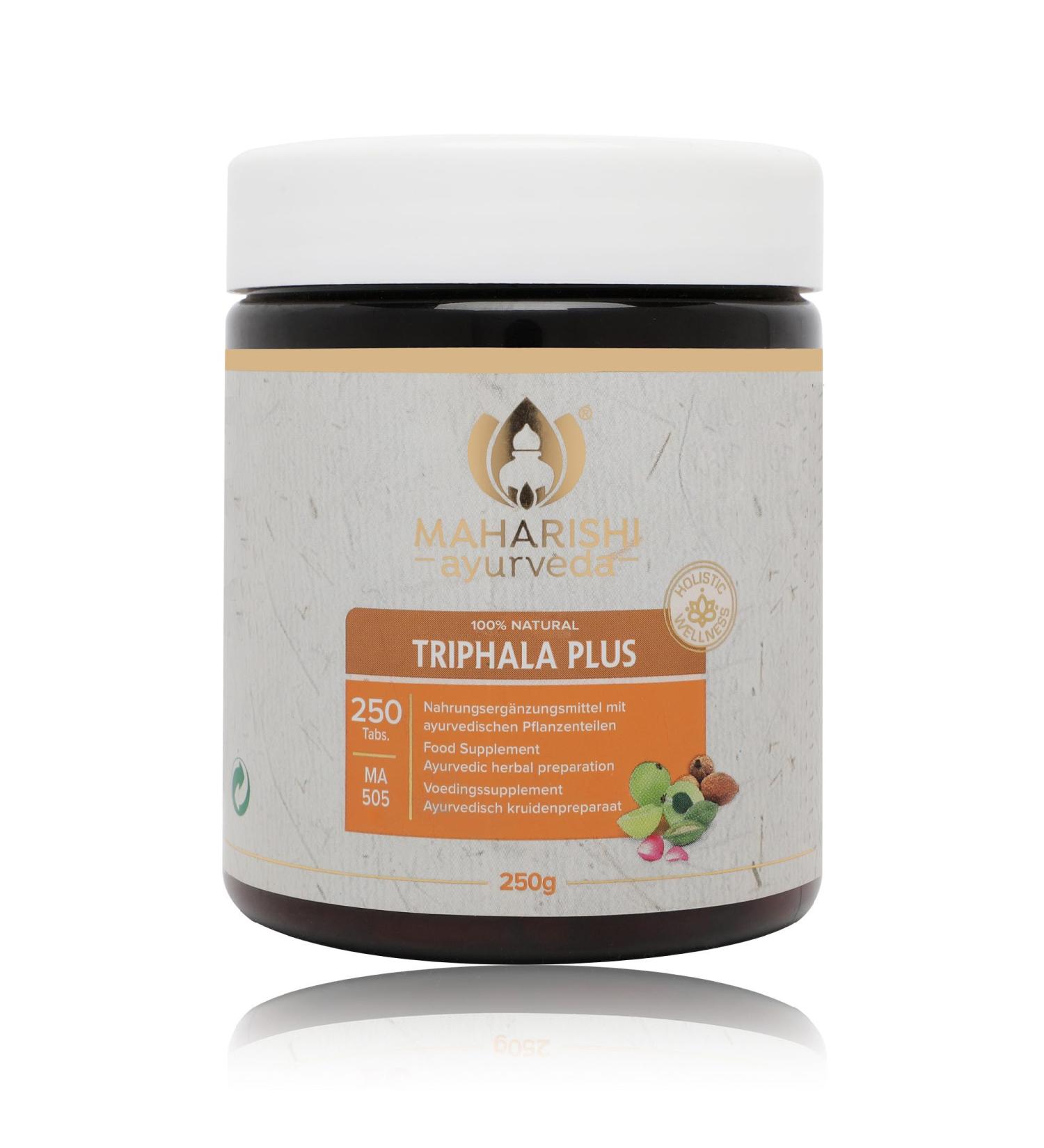 Maharishi Ayurveda Triphala Plus 985mg - 250 Tablets | Natural Dietary Supplements with Ayurvedic Plant Parts | International Shipping Available - Buy Online on GoSupps.com