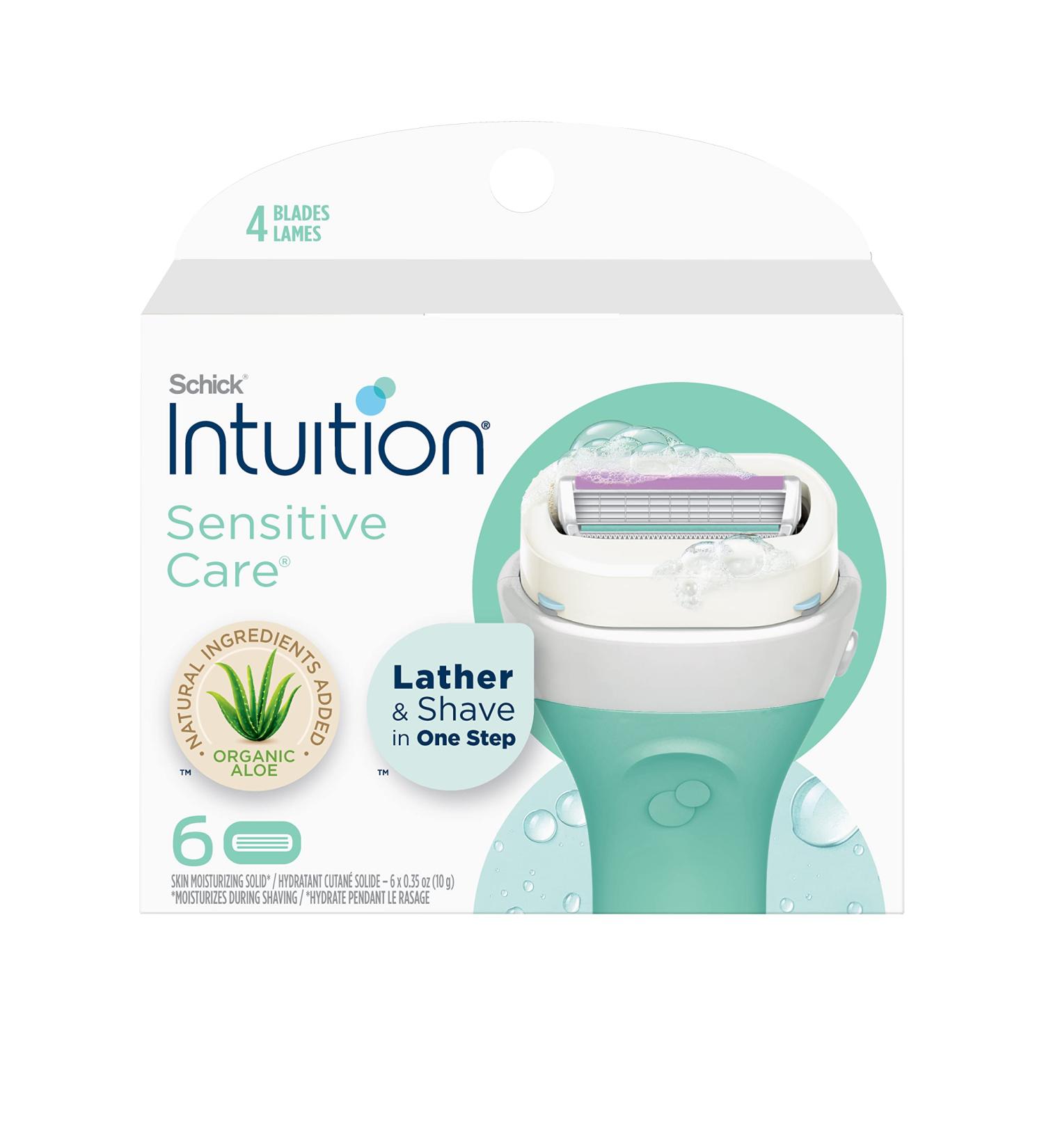 Schick Intuition Sensitive Care Replacement Cartridges - 6 Pack for Smooth Shaving - Buy Online on GoSupps.com