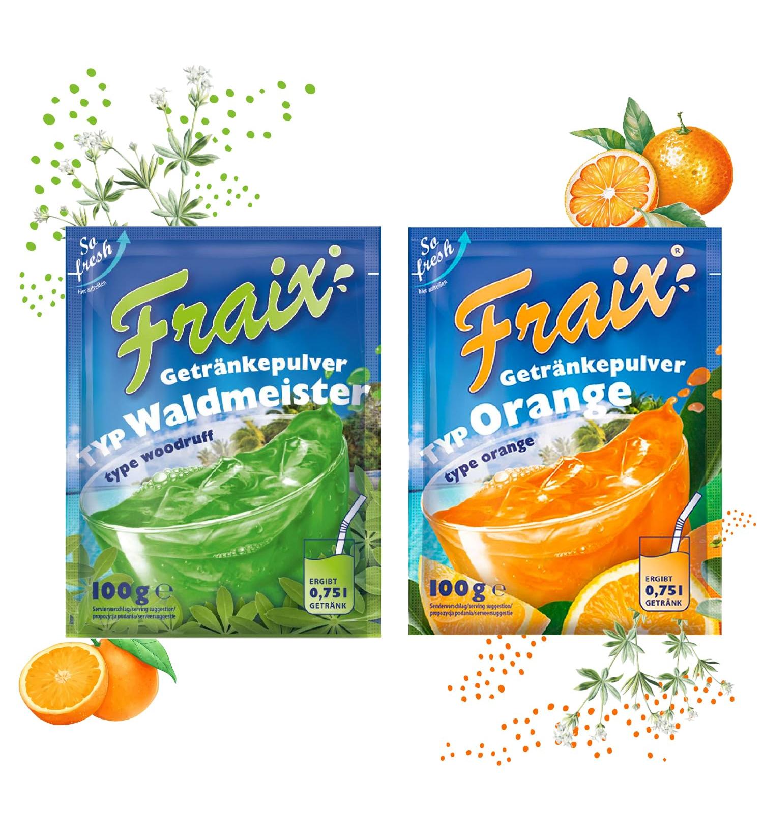 Fraix FRAIX Orange Powder Drink + Master of the Forest (50 combinations) (25 x 100g each) Fruity and refreshing With vitamin C