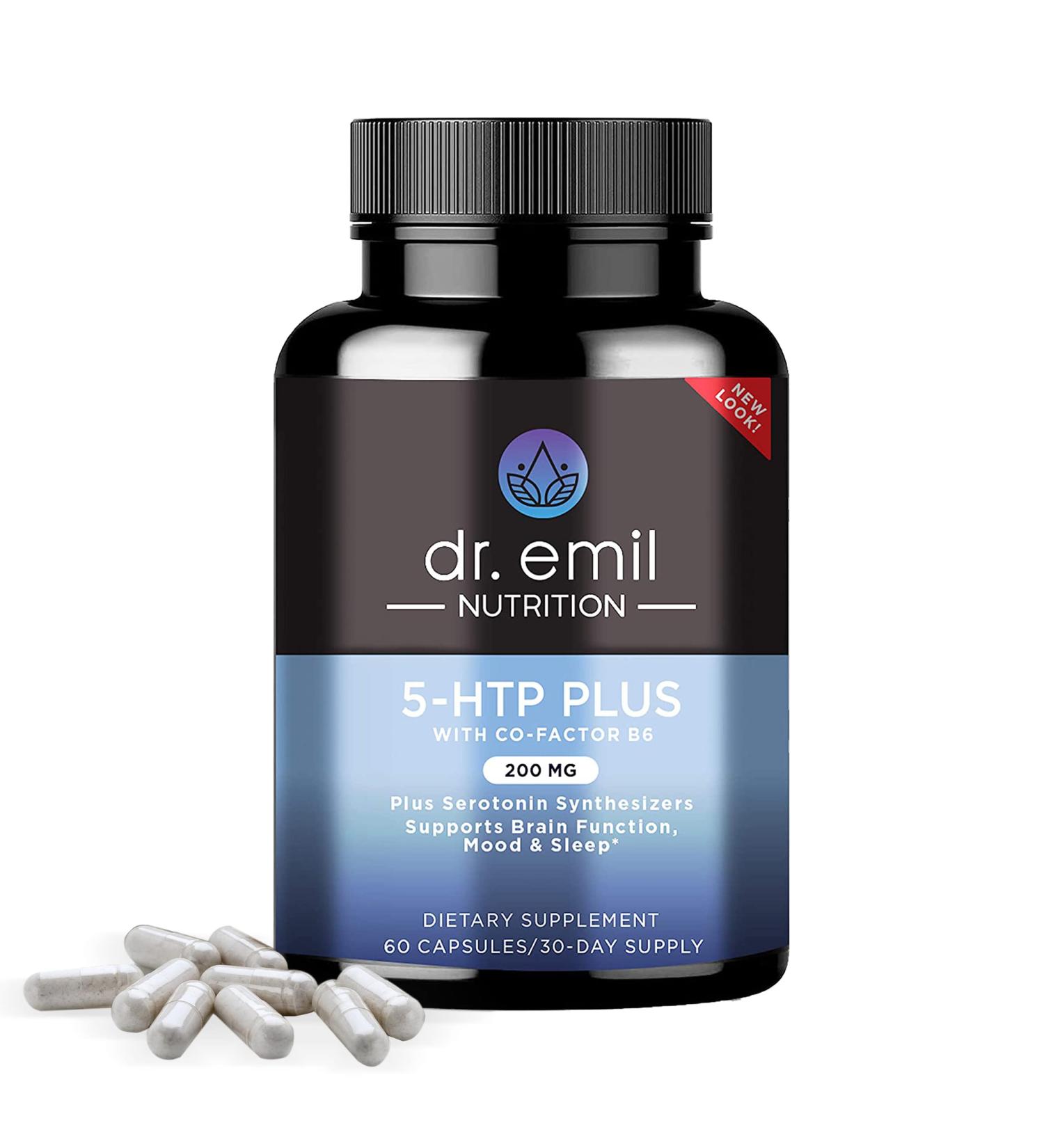 Dr. Emil Nutrition 5-HTP Plus 200 MG - Mood, Stress & Sleep Support - 60 Vegan Caps - Buy Online on GoSupps.com