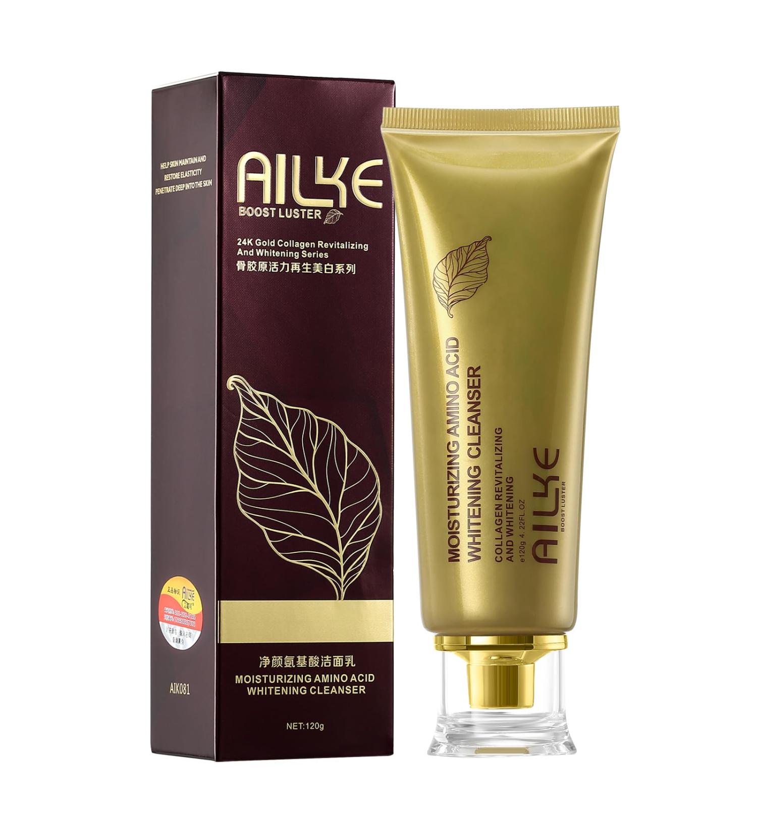 AILKE BOOST LUSTER AILKE Amino Acid Moisturizing & Whitening Facial Cleanser Oil Control Deep Clean Impurities & Makeup Reduce Pimples Blackhead Facial Wash 120 g Pack of 1 1 copy - Buy Online on GoSupps.com