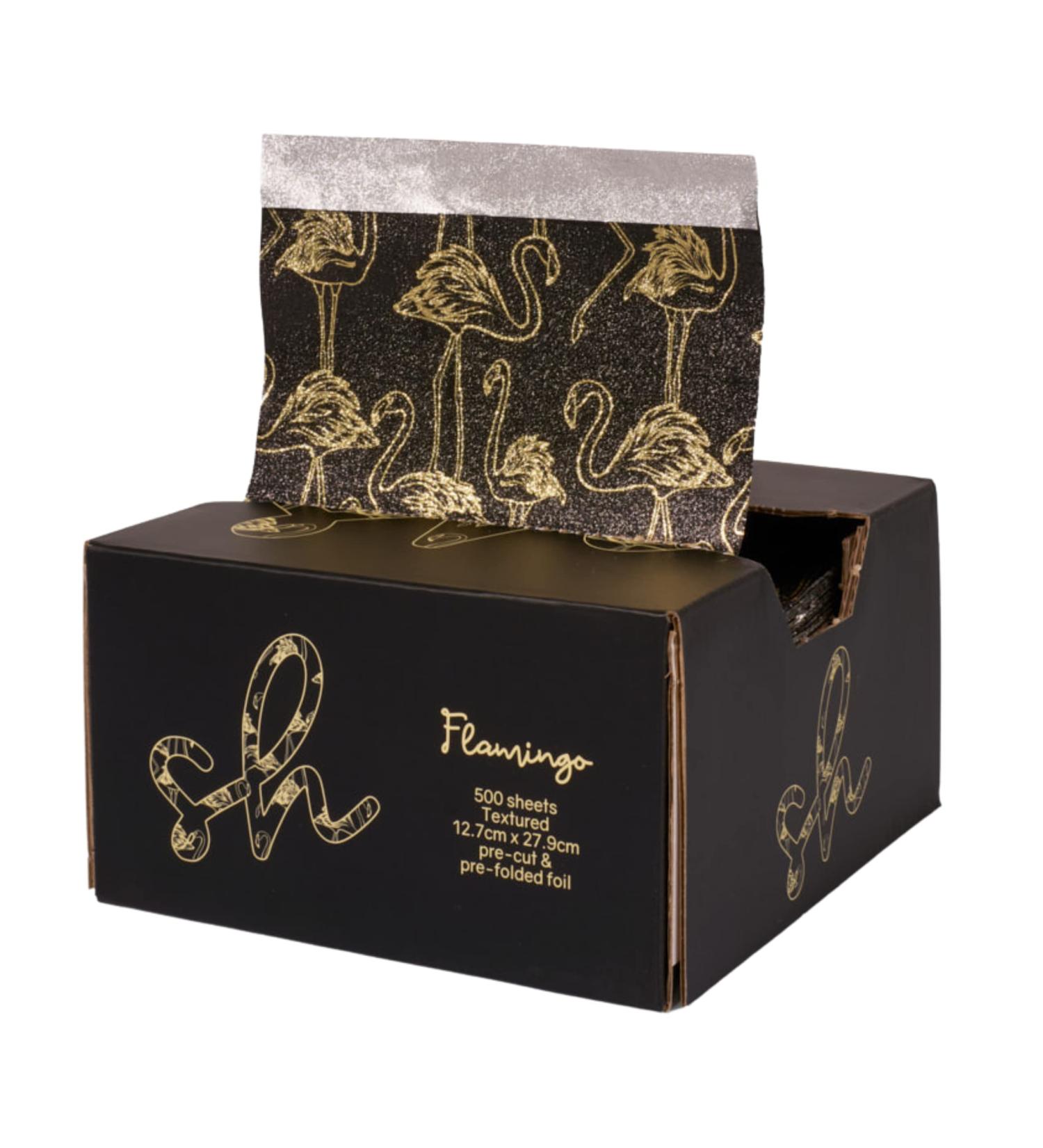 Extra Wide Pop Up Hair Foil for Highlighting & Balayage | 500 Pre-cut Sheets | Flamingo Print Design - Buy Online on GoSupps.com