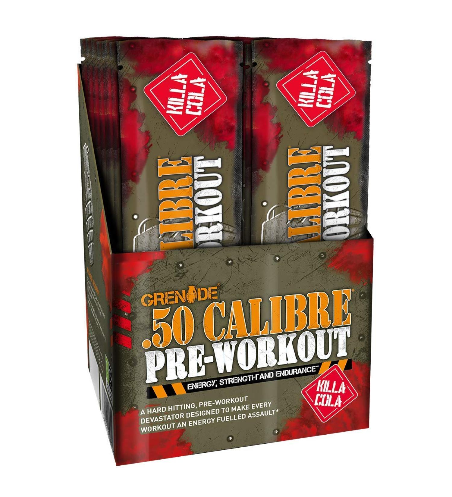 Grenade 50 Calibre Pre-Workout Devastation Sachets - Killa Cola Flavor | 50 Servings - Buy Online on GoSupps.com