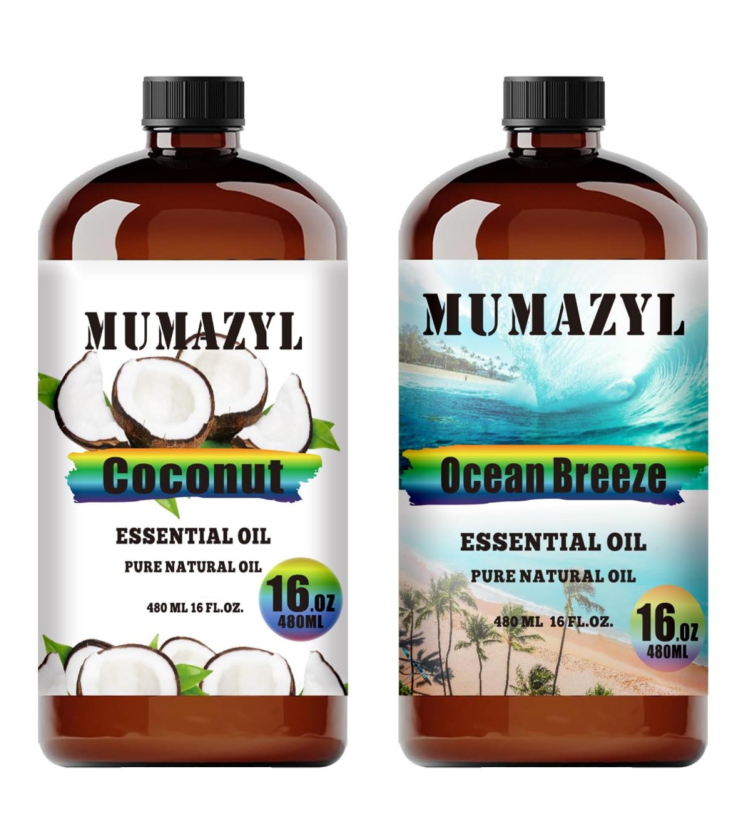 Coconut Essential Oil and Ocean Breeze Essential Oil 16 Fl Oz 480ML for Halloween Thanksgiving Day Christmas New Year's Day Gifts - Buy Online on GoSupps.com
