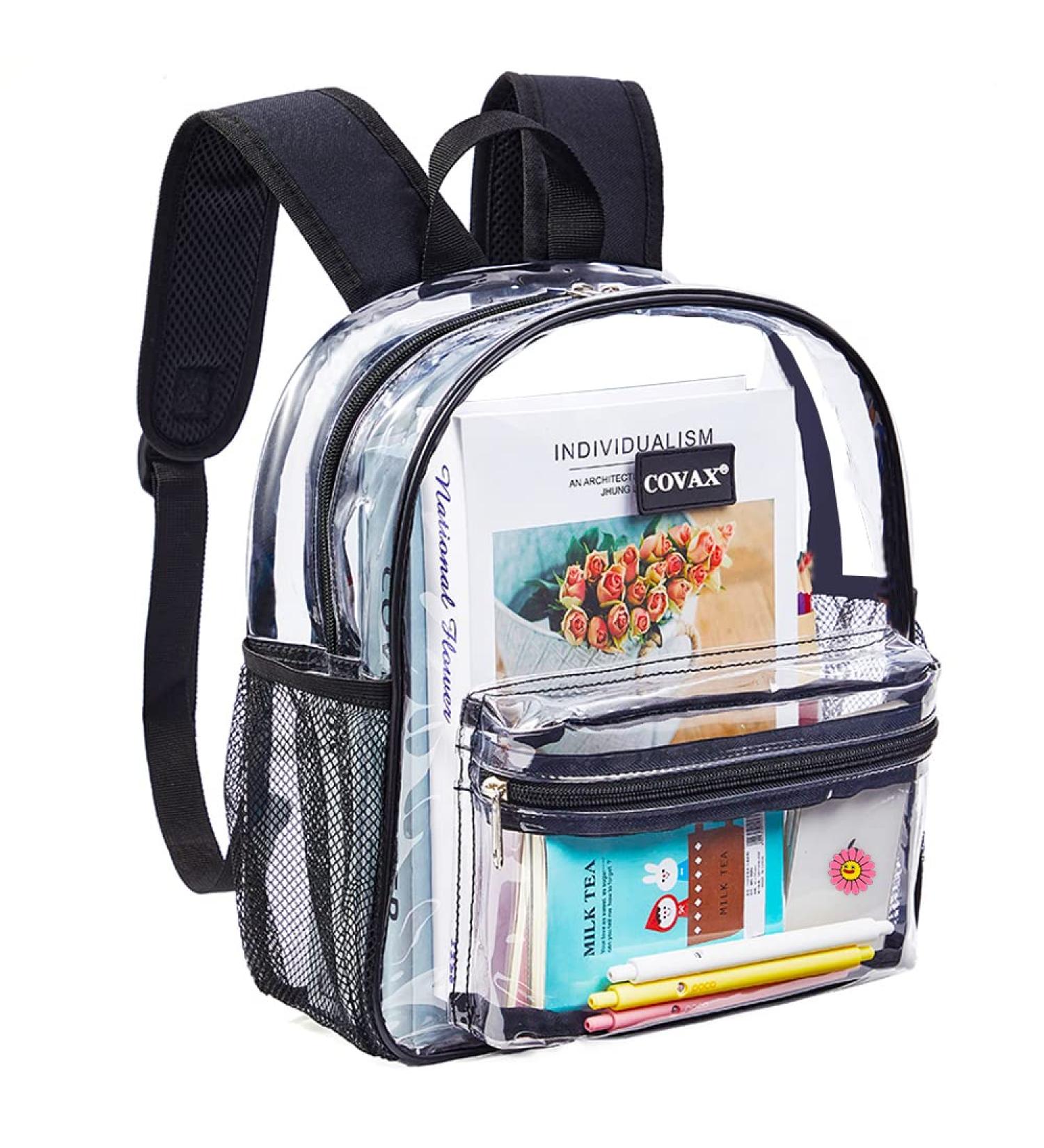 Covax Clear Stadium Approved Transparent Backpack with Reinforced Straps - Buy Online on GoSupps.com