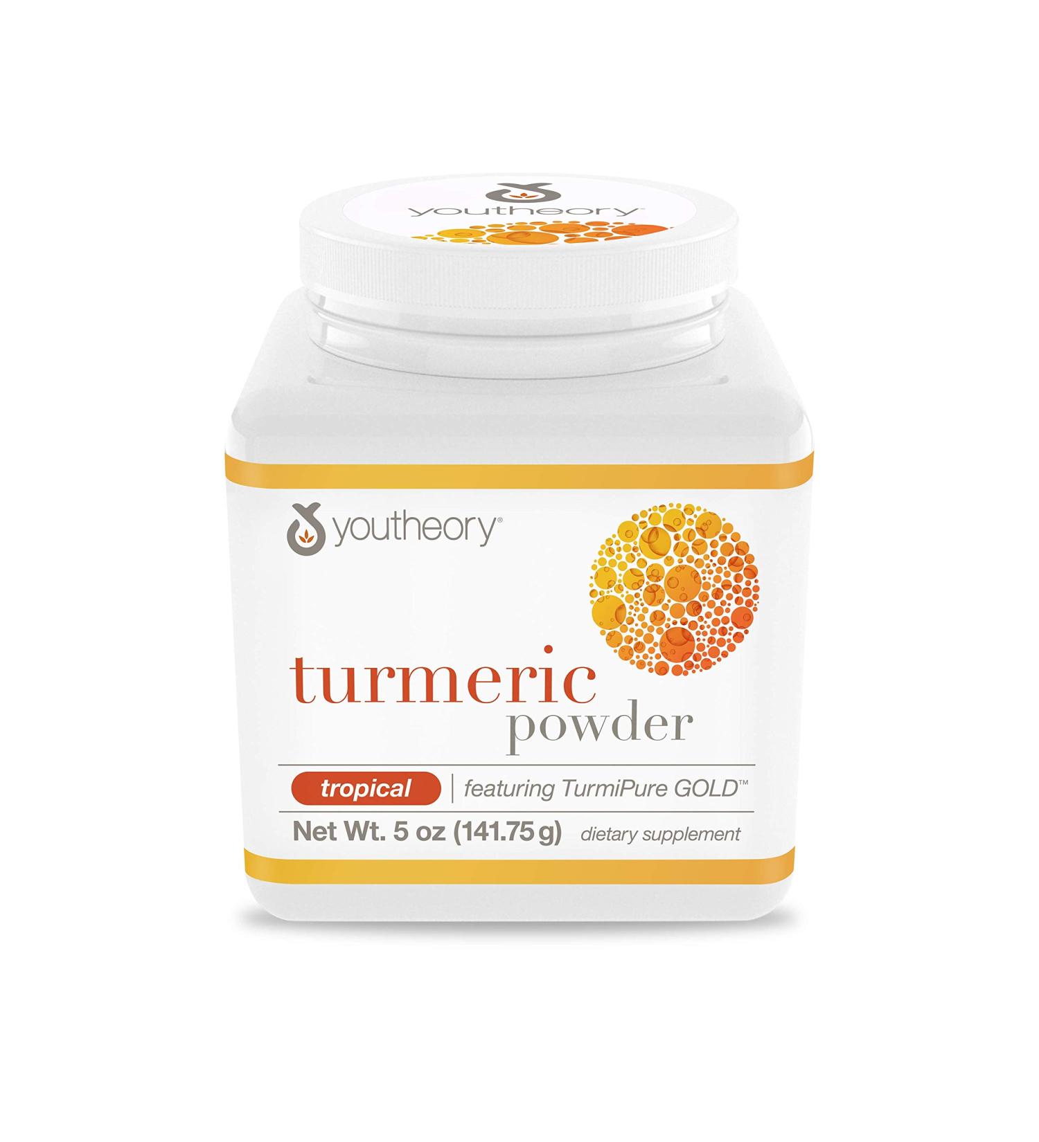 Youtheory Turmeric Powder Tropical 5 oz - Premium Organic Spice for Health & Wellness - Buy Online on GoSupps.com