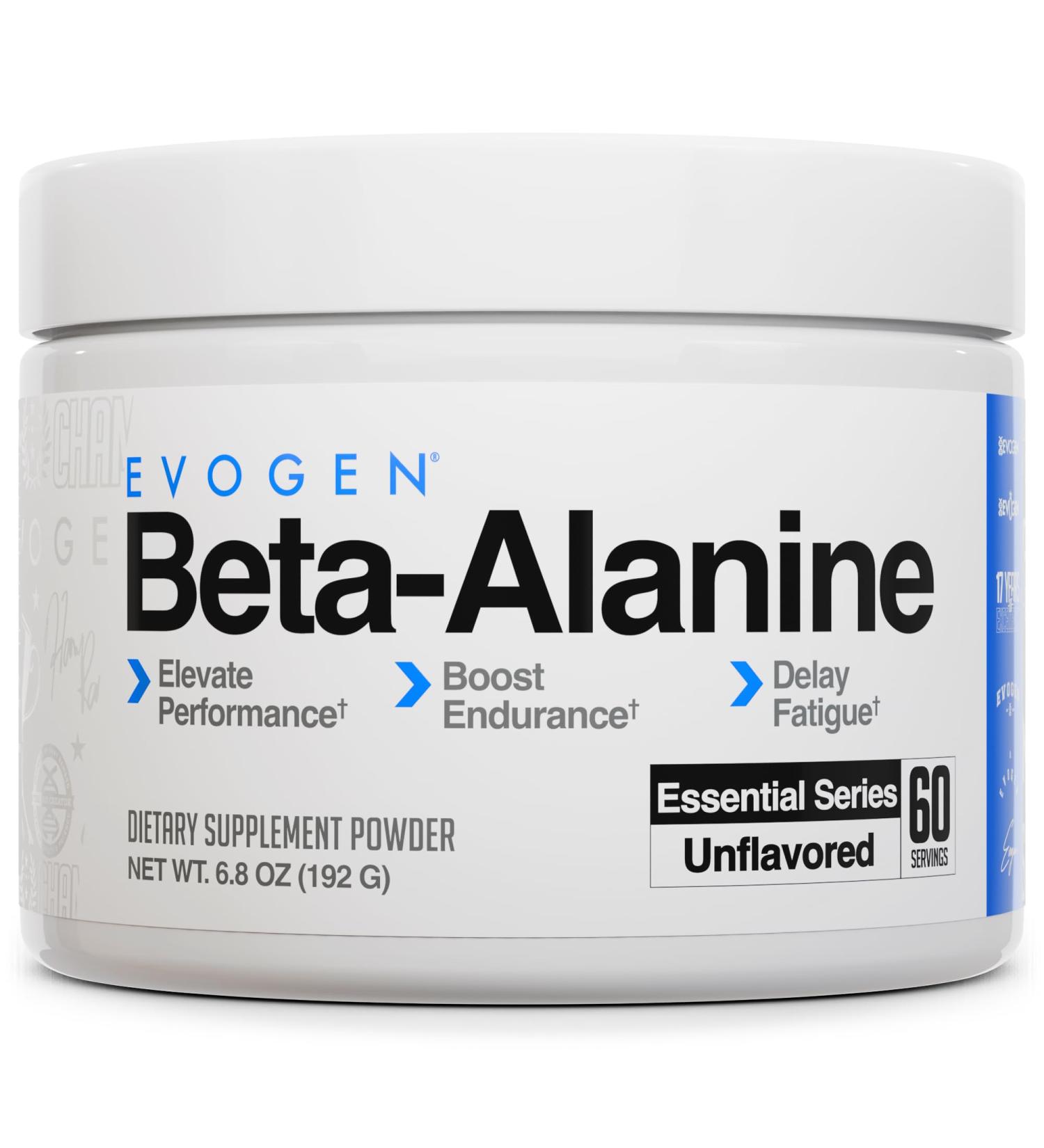 Evogen Beta-Alanine - Performance Enhancer | Boost Endurance Delay Fatigue | Unflavored | 60 Servings - Buy Online on GoSupps.com