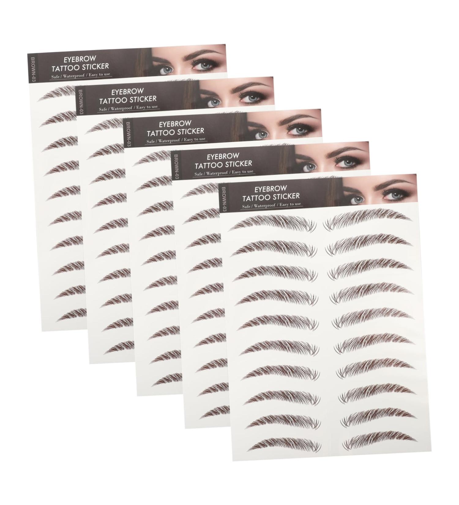 Didiseaon 5 Sheets Eyebrow 3d Sticker Stickers Waterproof Imitation Ecological Makeup Brow Sticker Tool Modify - Buy Online on GoSupps.com