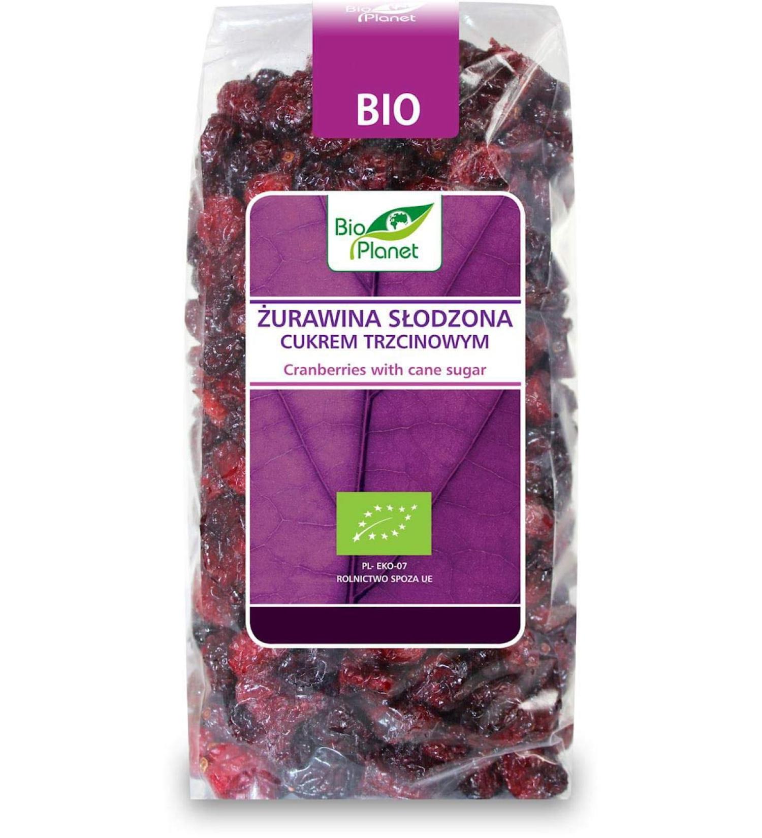 Sweet cranberries with cane sugar BIO 1 kg - BIO PLANET