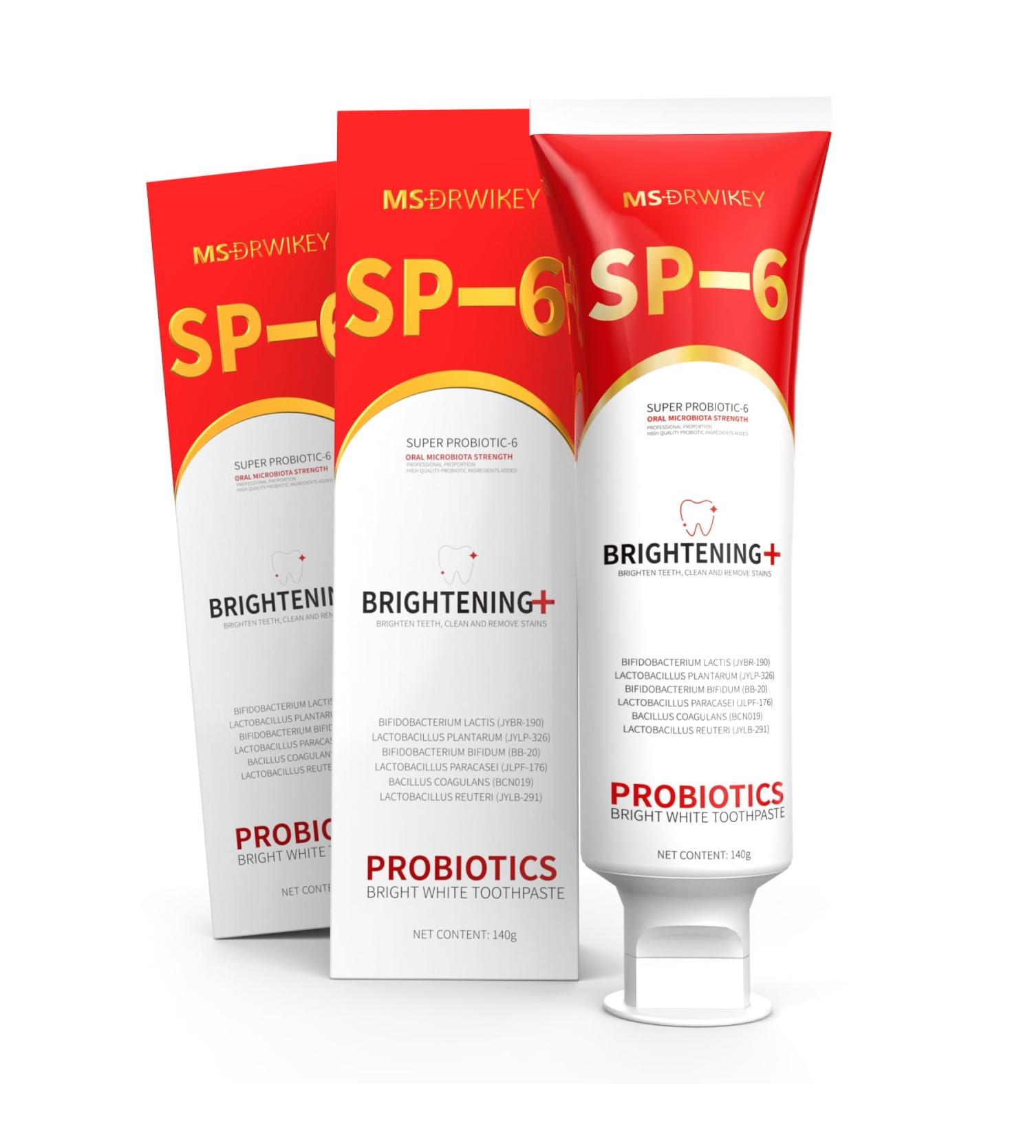 MSDRWIKEY Probiotic Whitening Toothpaste - 6 Probiotics for Fresh Breath & Bright Smile | 4.9oz (2) - Shop Internationally - Buy Online on GoSupps.com