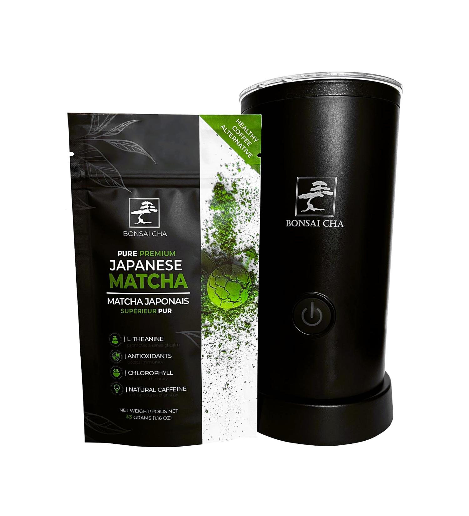 Bonsai Cha Mindful Matcha Kit: Chasen Matcha Maker Premium Matcha Matcha Spoon (3 pcs) - Buy Online on GoSupps.com