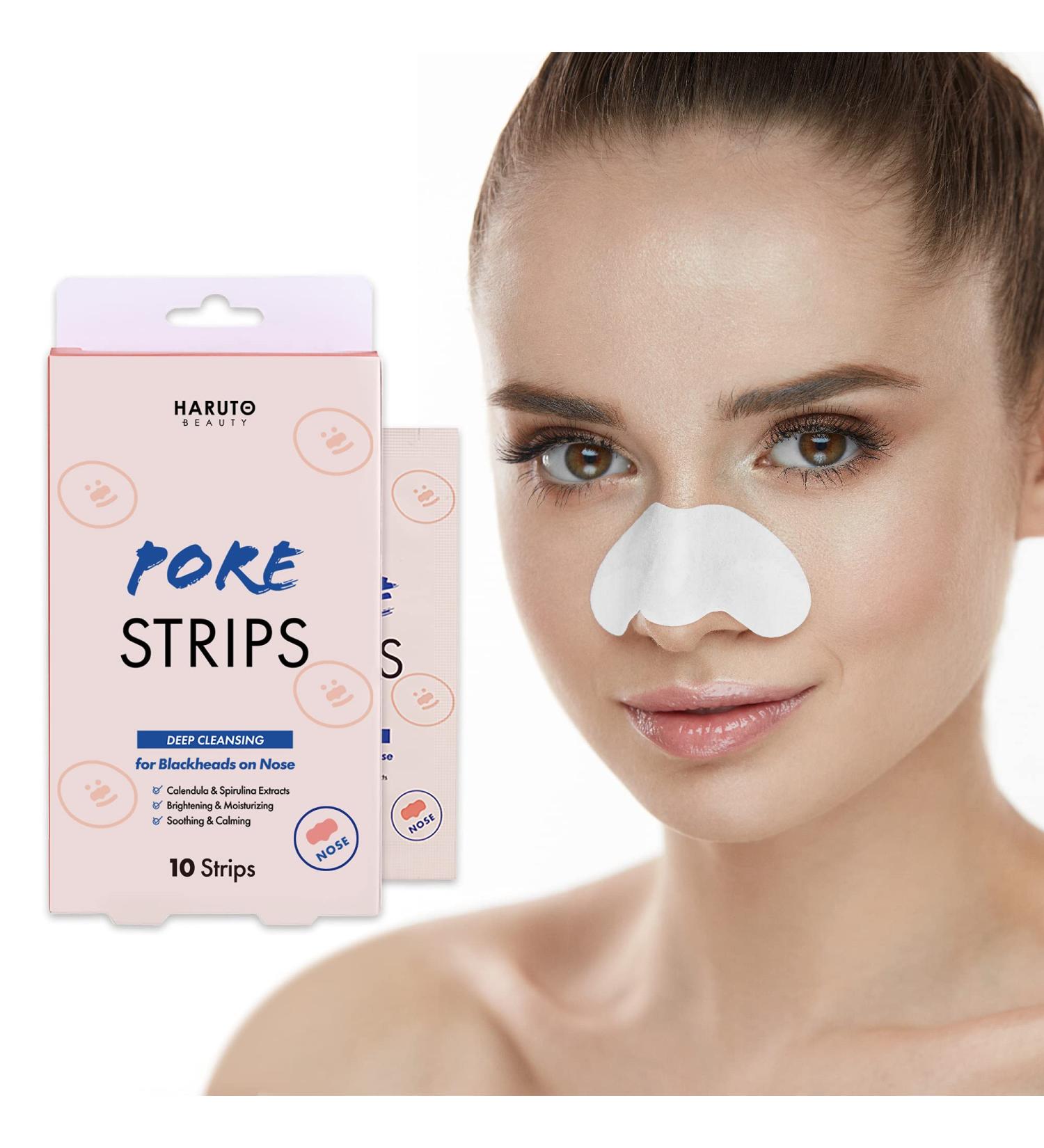 Haruto Blackheads Remover Pore Strips (10 Counts) - Deep Cleansing for Oily Skin - Korean Beauty Skincare - Buy Online on GoSupps.com